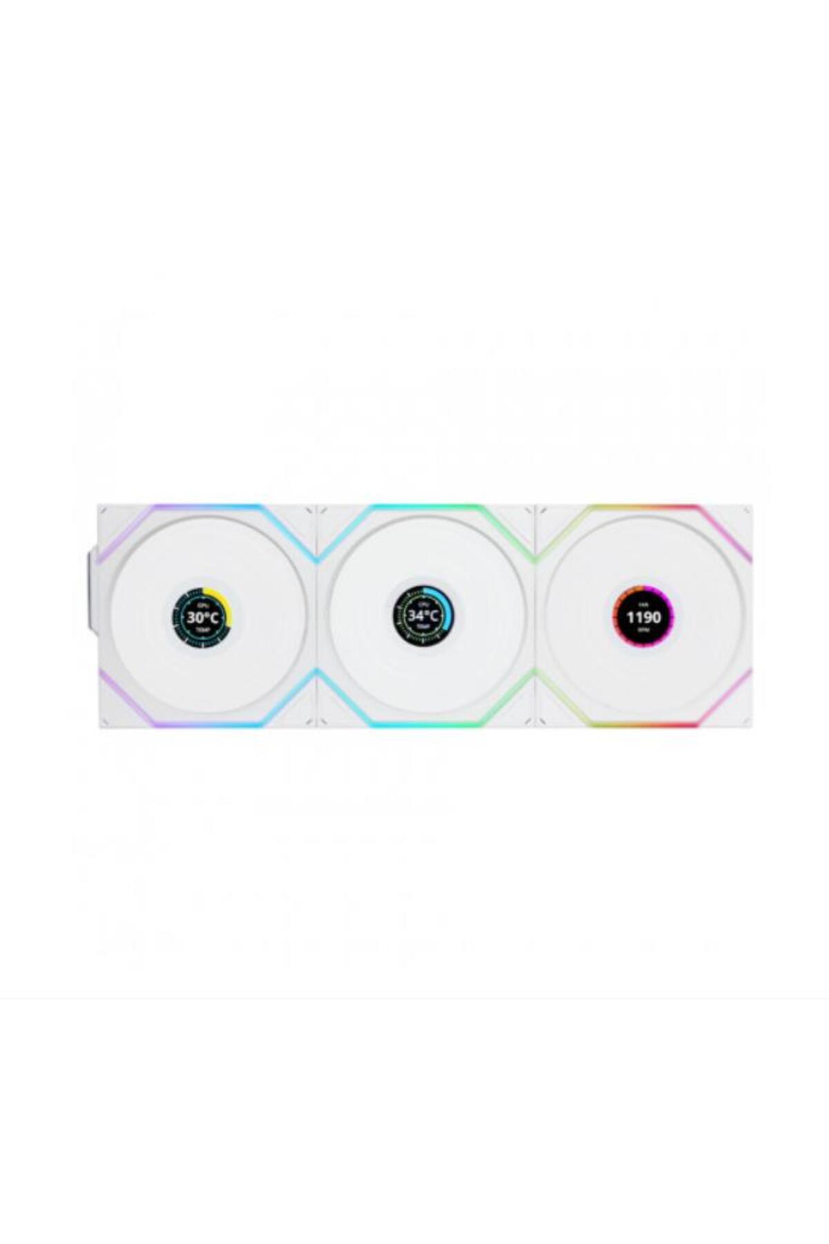 UNI FAN TL wireless LCD 3x120mm White Case Fan