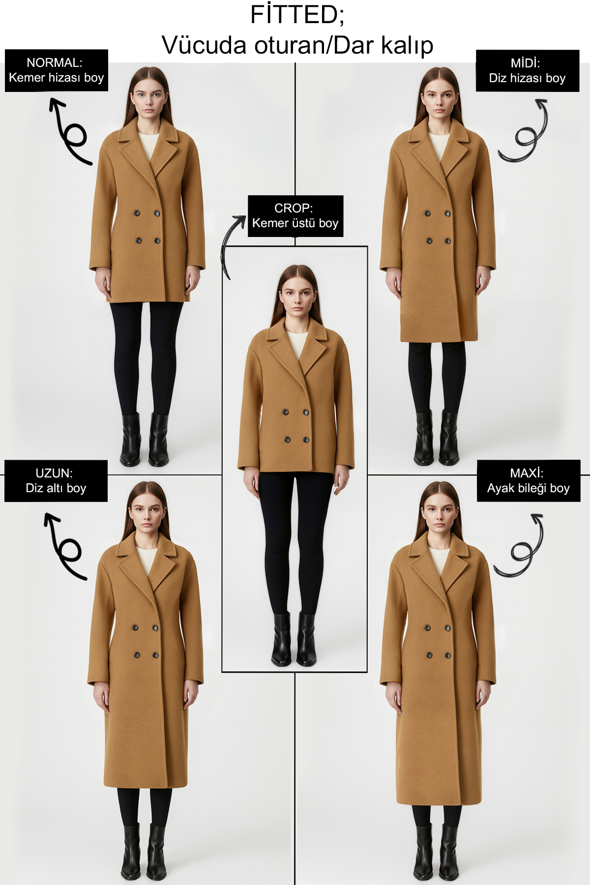 Trendyol Collection Belted Black Fitted Coat - Twoaw24Kb00022