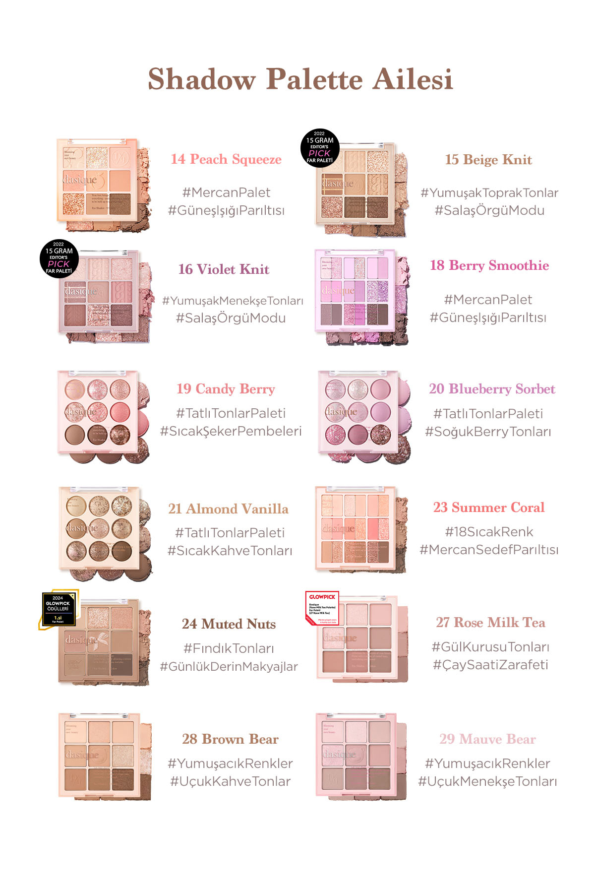 سایه چشم  رنگارنگ dasique | 111647 اورجینال - تصویر 6