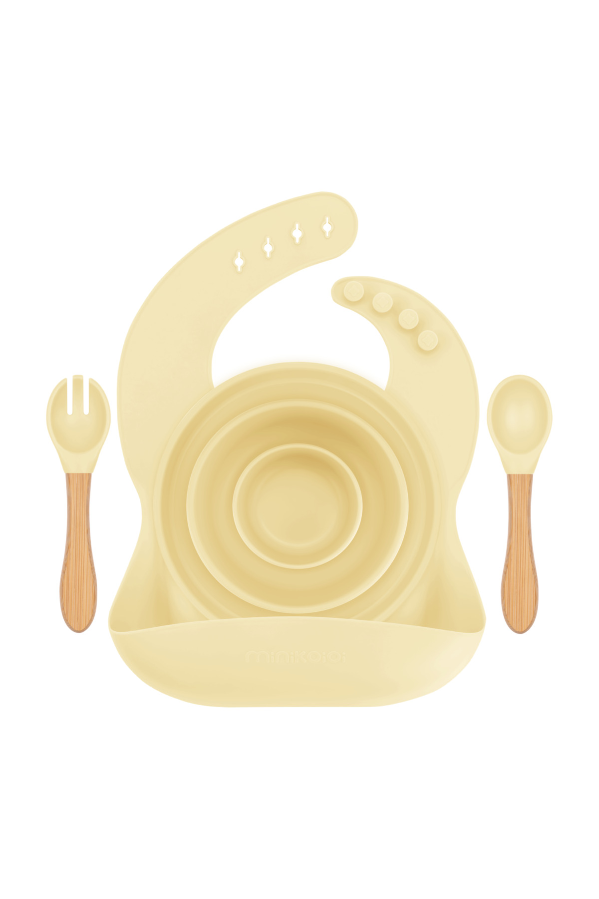 OiOi Beslenme Seti BLW Set III - Mellow Yellow fotoğrafı 3 (önizleme)