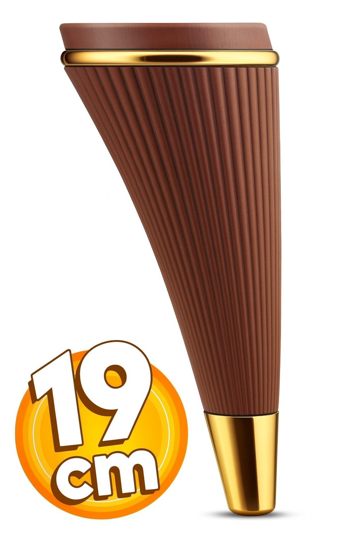 Badem10 Iron Lüks Mobilya Kanepe Tv Ünitesi Konsol Berjer Koltuk Ayağı 19 Cm Ahşap Desenli Gold Ayakları