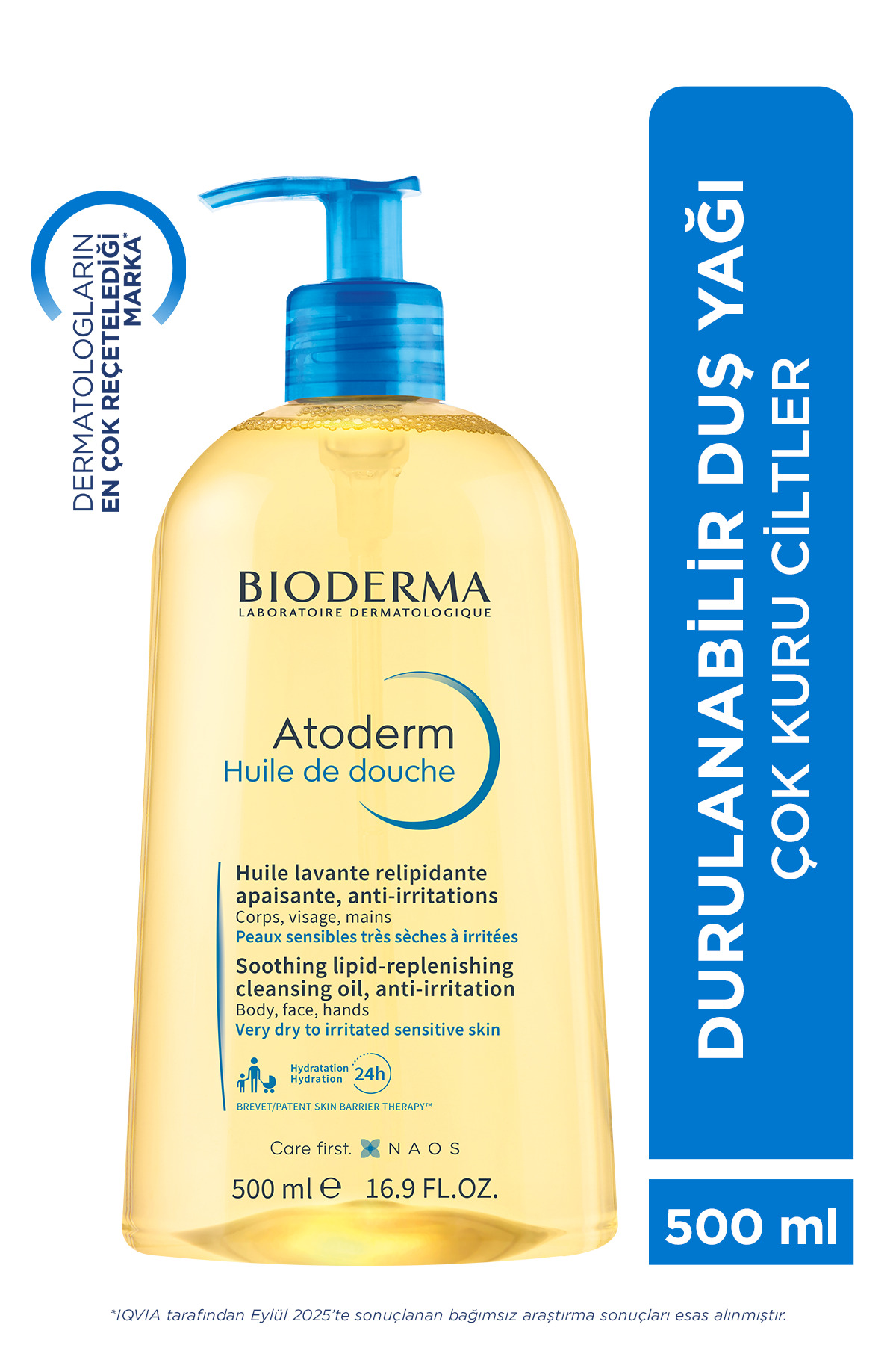 Bioderma Atoderm Shower Oil Kuru Cilt Nemlendirici Besleyici Duş Yağı Niasinamid Bebek Çocuk Yetişkin 500 ml