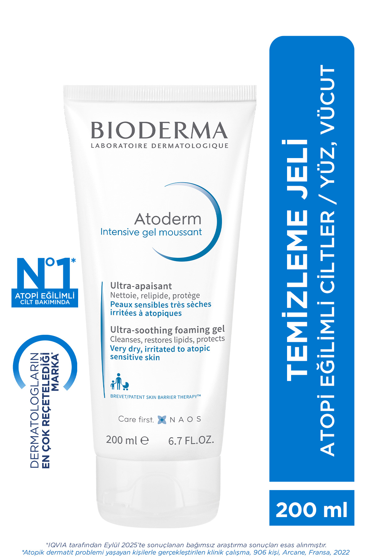 Bioderma Atoderm Intensive Foaming Gel Çok Kuru Atopi Eğilimli Cilt Onarıcı Temizleme Jeli Niasinamid 200 ml