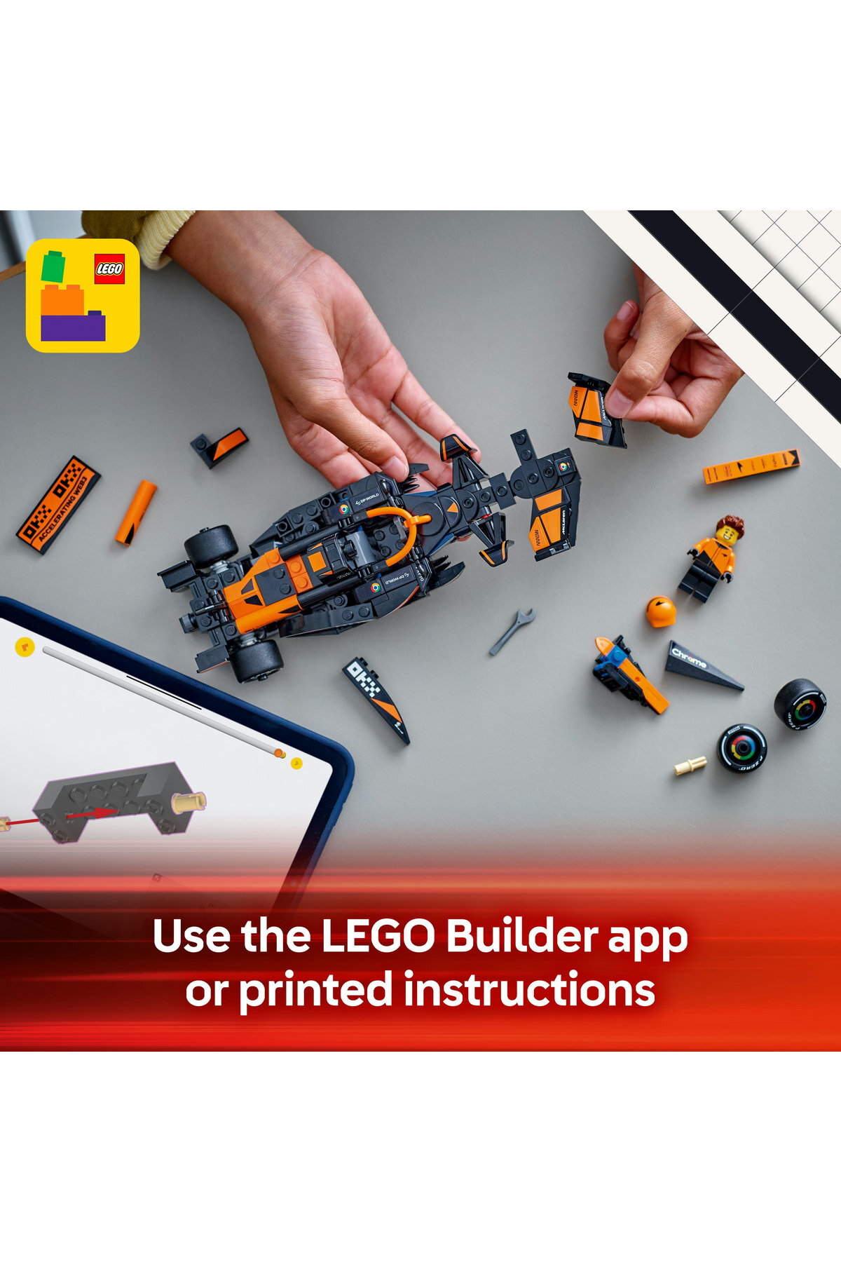 ® اسپید چمپیونز خودروی مسابقهای تیم مکلارن F1 MCL38 77251- مجموعه ساختنی اسباببازی ۱۰+ (269P)