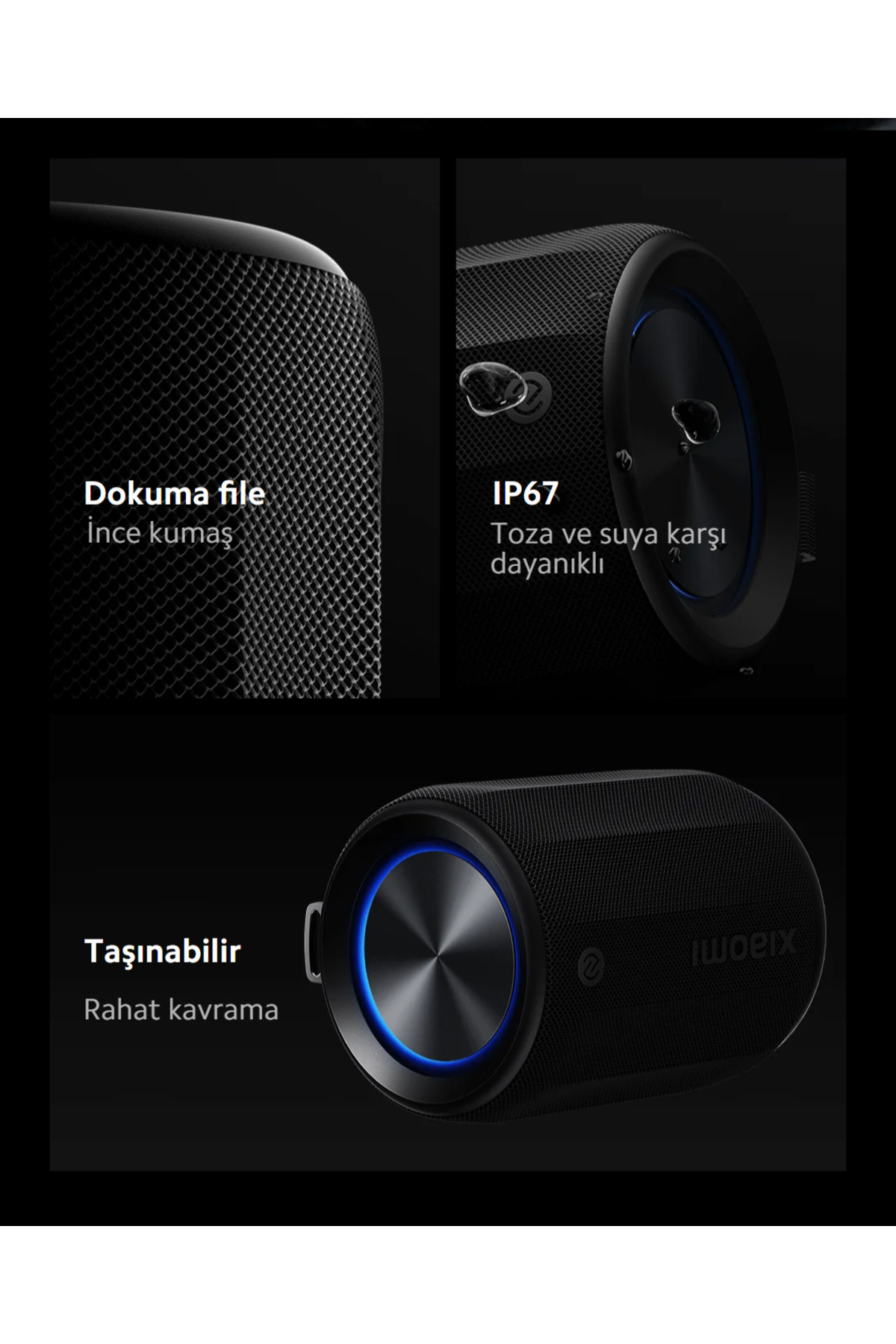 Bluetooth Speaker Mini Bluetooth Hoparlör, IP67, RGB Renkli Işıklı (Xiaomi Türkiye Garantili) 7