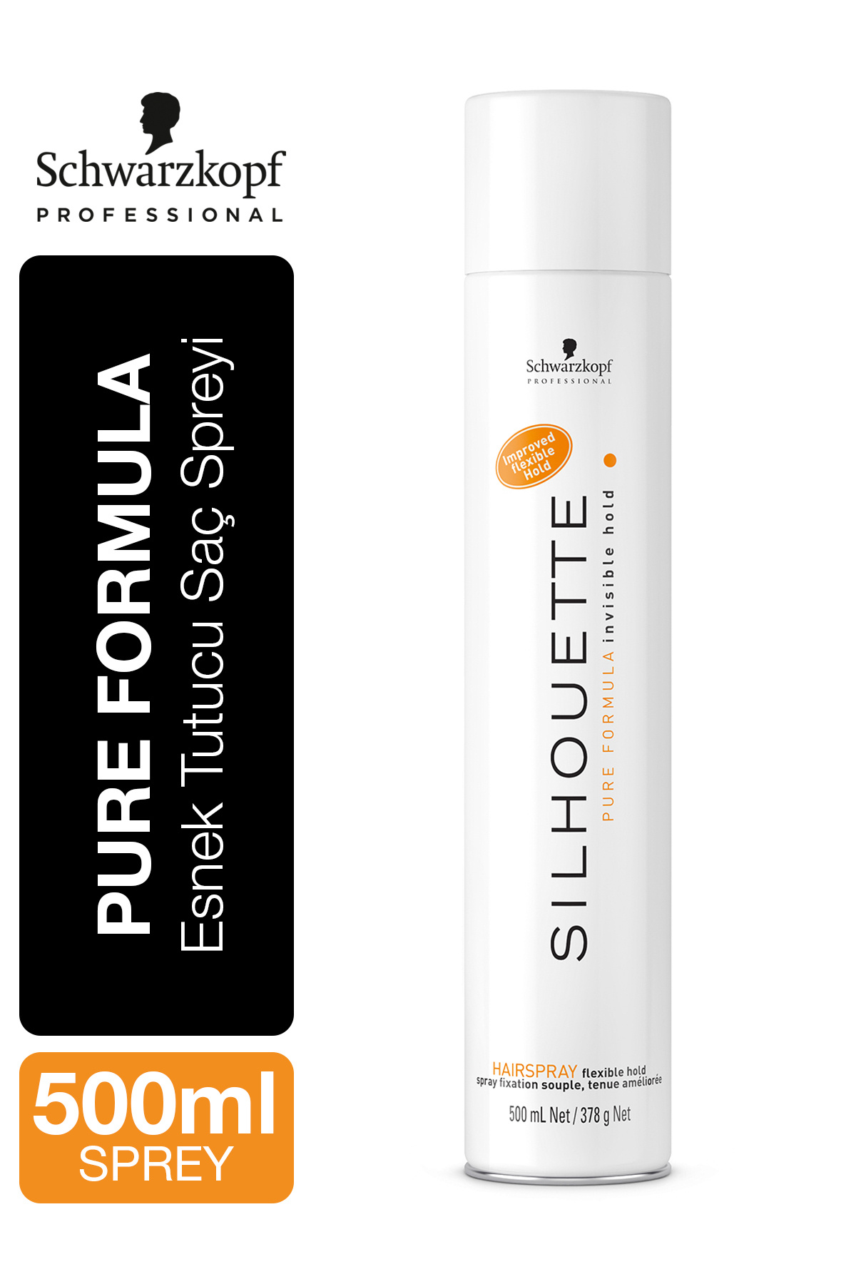 Silhouette Esnek Tutuşlu Saç Spreyi 500ml | Doğal Görünüm, Ağırlaştırmaz, Uzun Süre Kalıcı