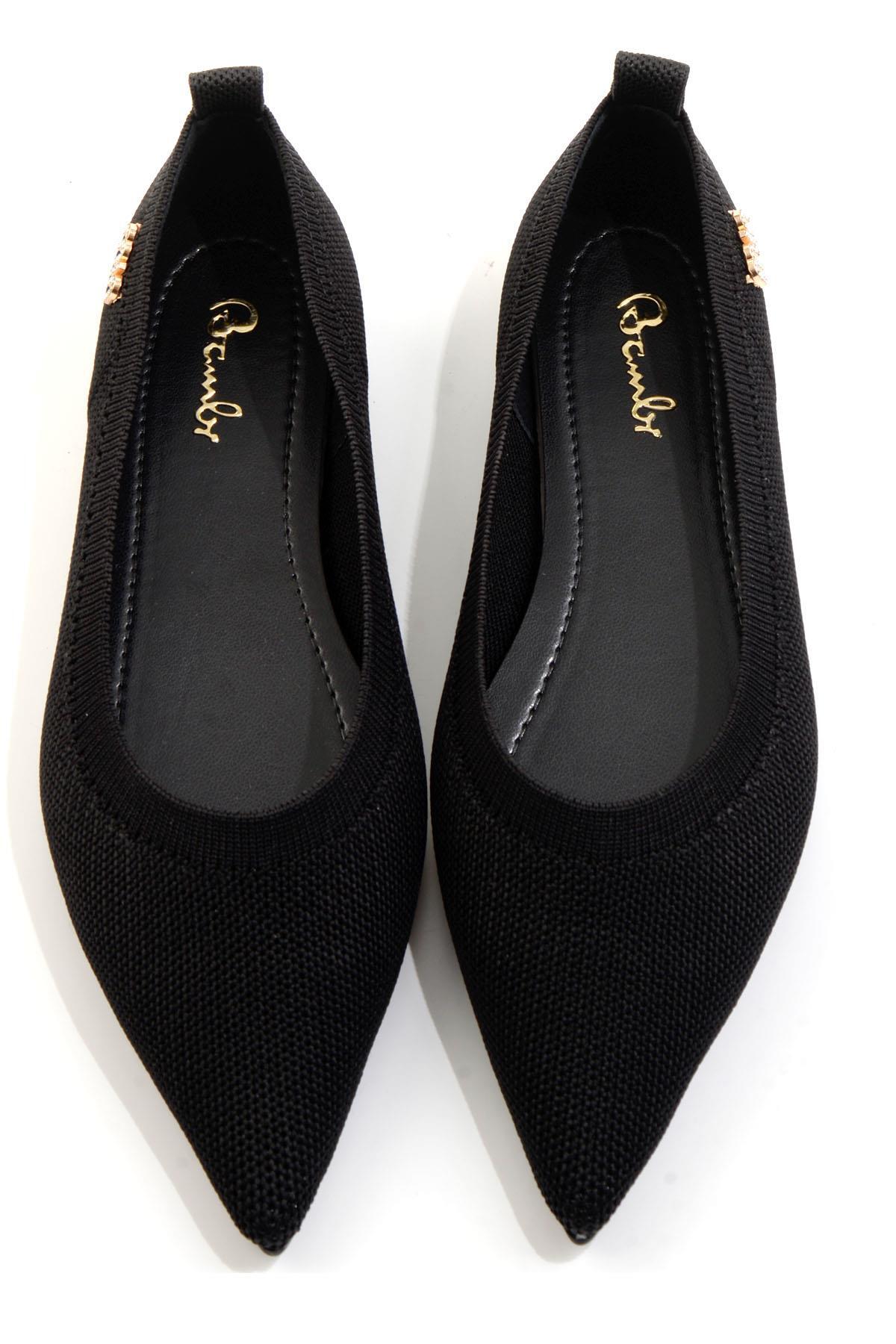 Bambi  Siyah Kadın Babet K01327023682 - Görsel 4