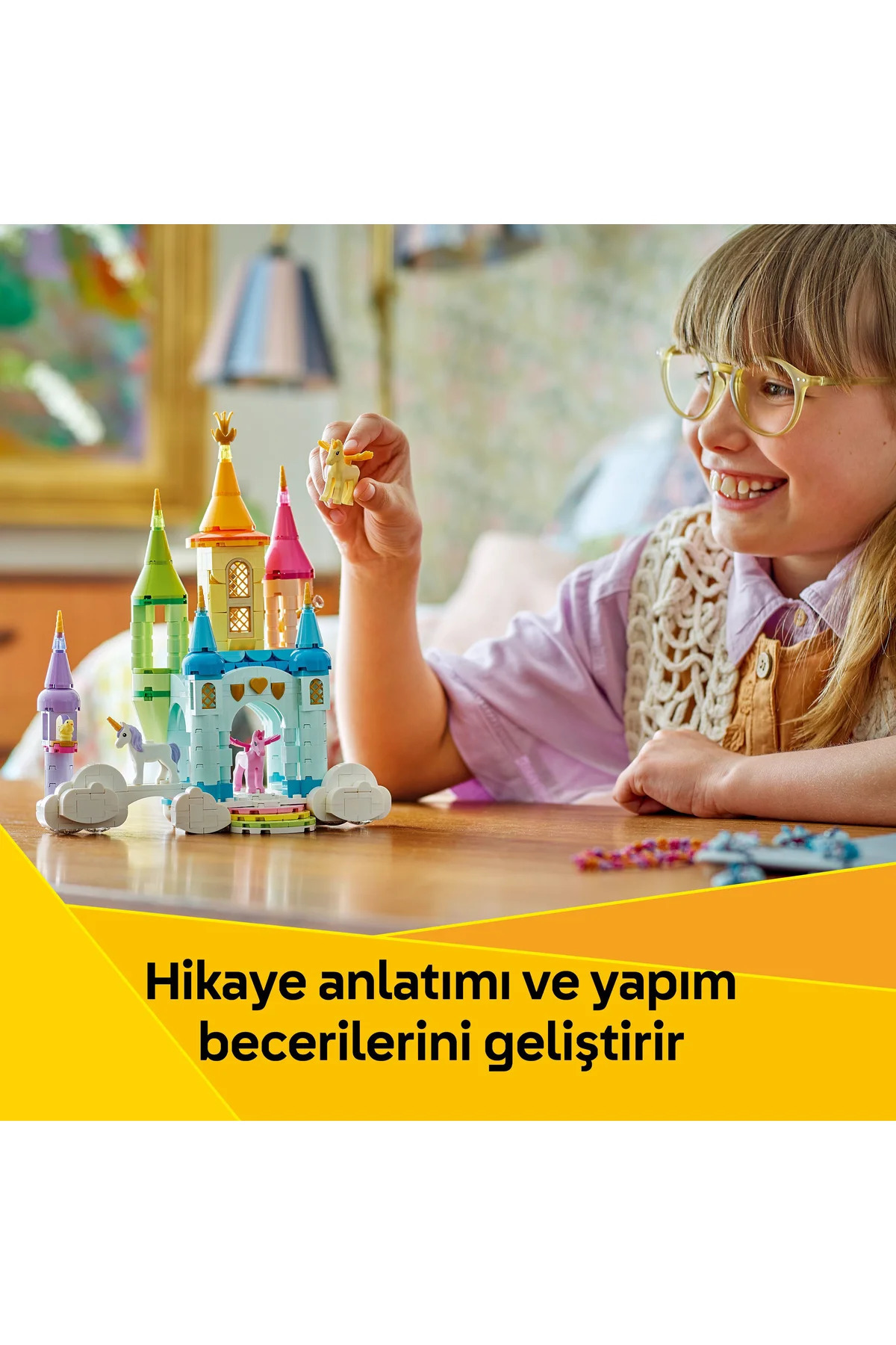 LEGO ® Creator 3'ü 1 Arada Tek Boynuzlu At Kalesi 31175 - 8+ Çocuklar için Oyuncak Yapım Seti (390 P) fotoğrafı 7 (önizleme)