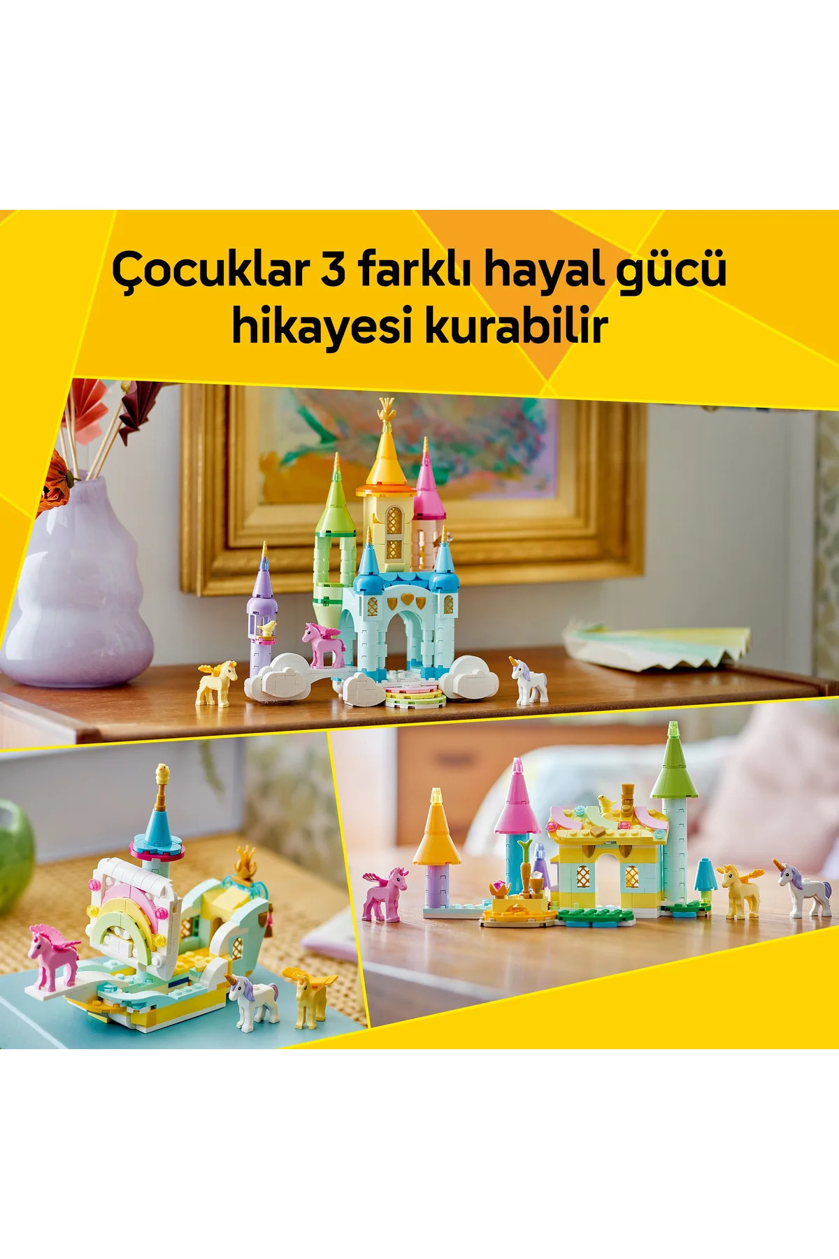 LEGO ® Creator 3'ü 1 Arada Tek Boynuzlu At Kalesi 31175 - 8+ Çocuklar için Oyuncak Yapım Seti (390 P) fotoğrafı 6 (önizleme)