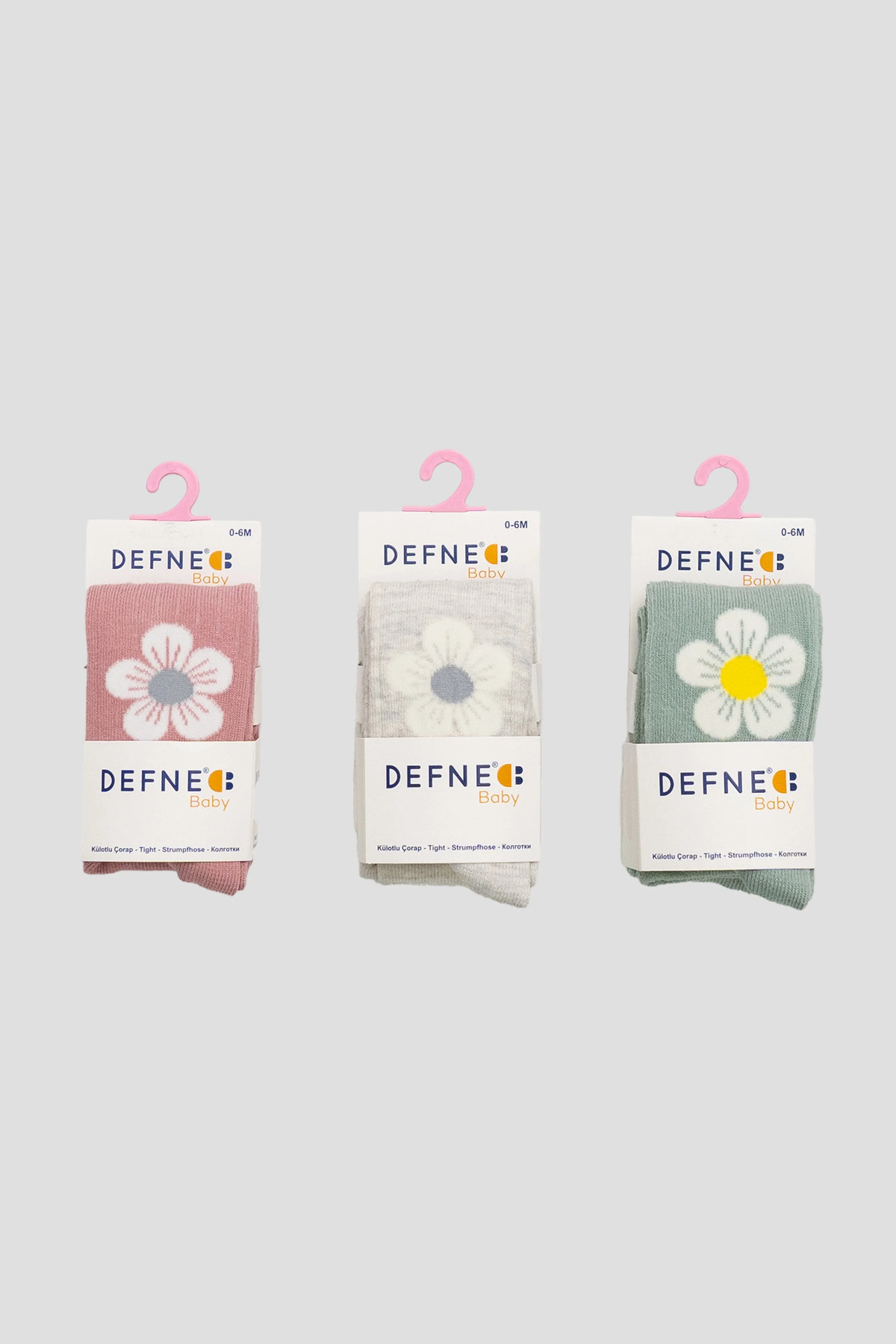 Defne Baby 3 Adet Pamuklu çiçek Desenli Kız Çocuk Ve Bebek Külotlu Çorap fotoğrafı 5 (önizleme)