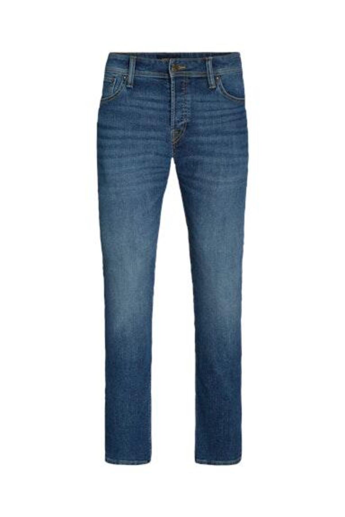 شلوار جین اسلیم فیت JJIMIKE JJORIGINAL SQ 327 با طراحی ریلکس فیت جک اند جونز شلوار جین Jack & Jones