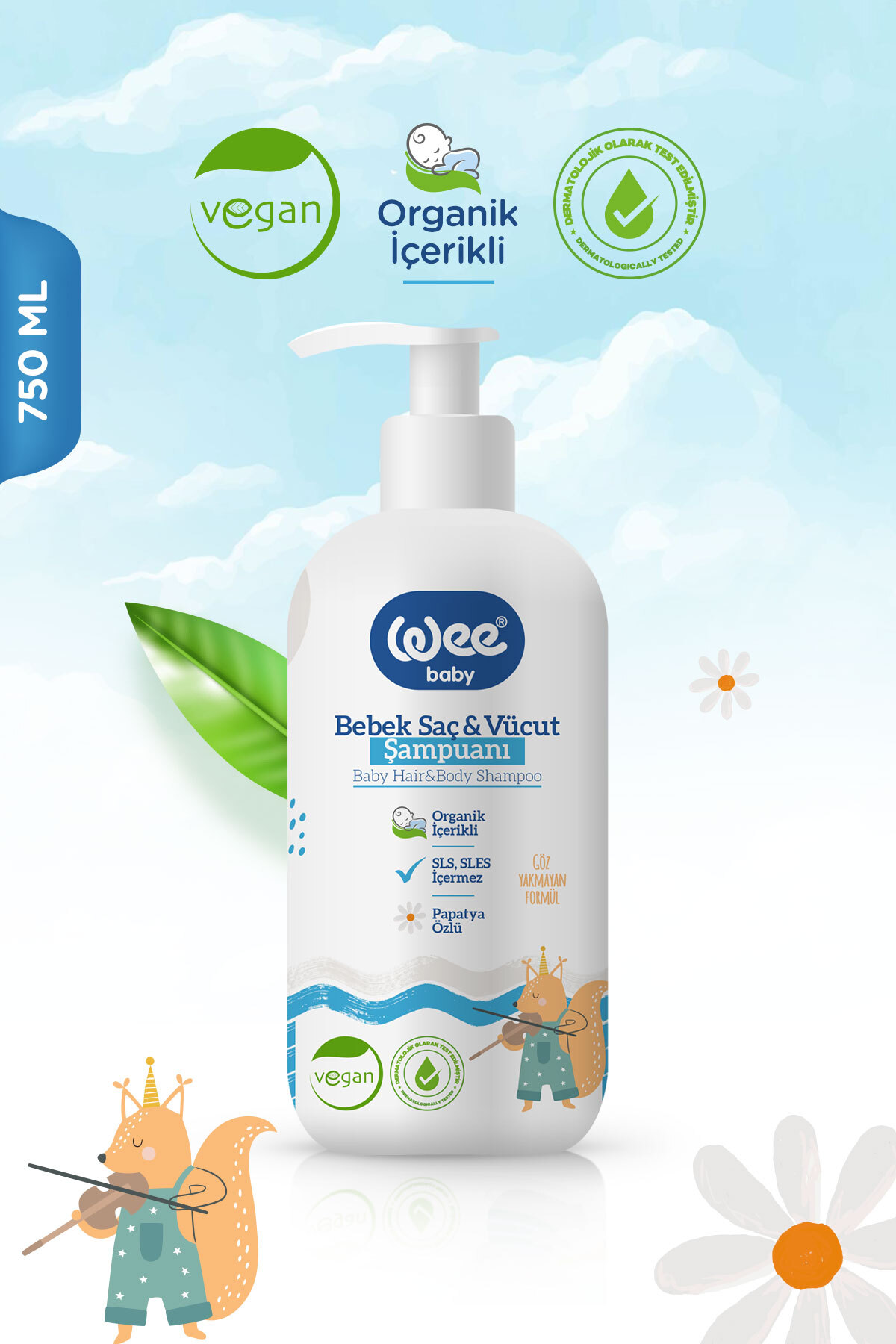 Wee Baby Bebek Saç ve Vücut Şampuanı 750 ml fotoğrafı 2 (önizleme)