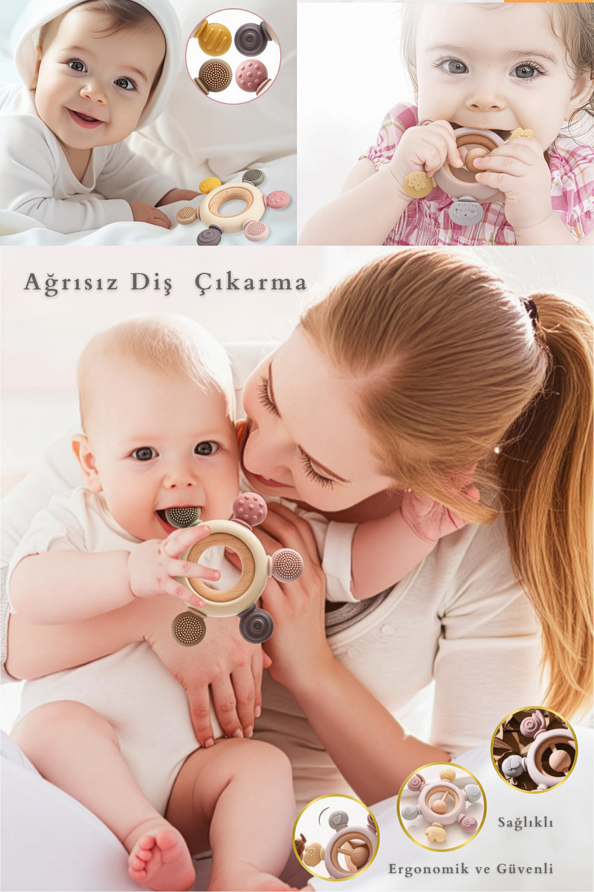 Kiwi Yummy Çıngıraklı Bebek Diş Kaşıyıcı–Ağrısız Diş Çıkarma, %100 Güvenli ve Organik, Annelerin Seçimi fotoğrafı 3 (önizleme)