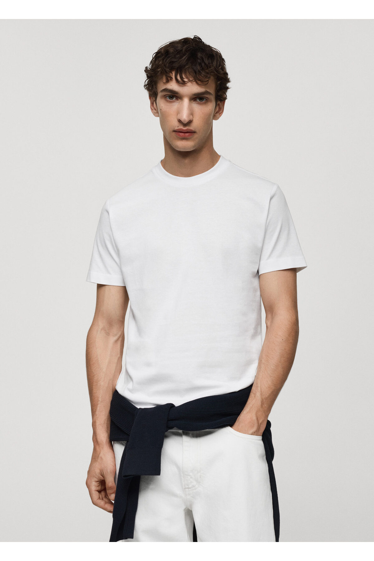 تیشرت مردانه سفید منگو | 77070606 اورجینال - تصویر 8