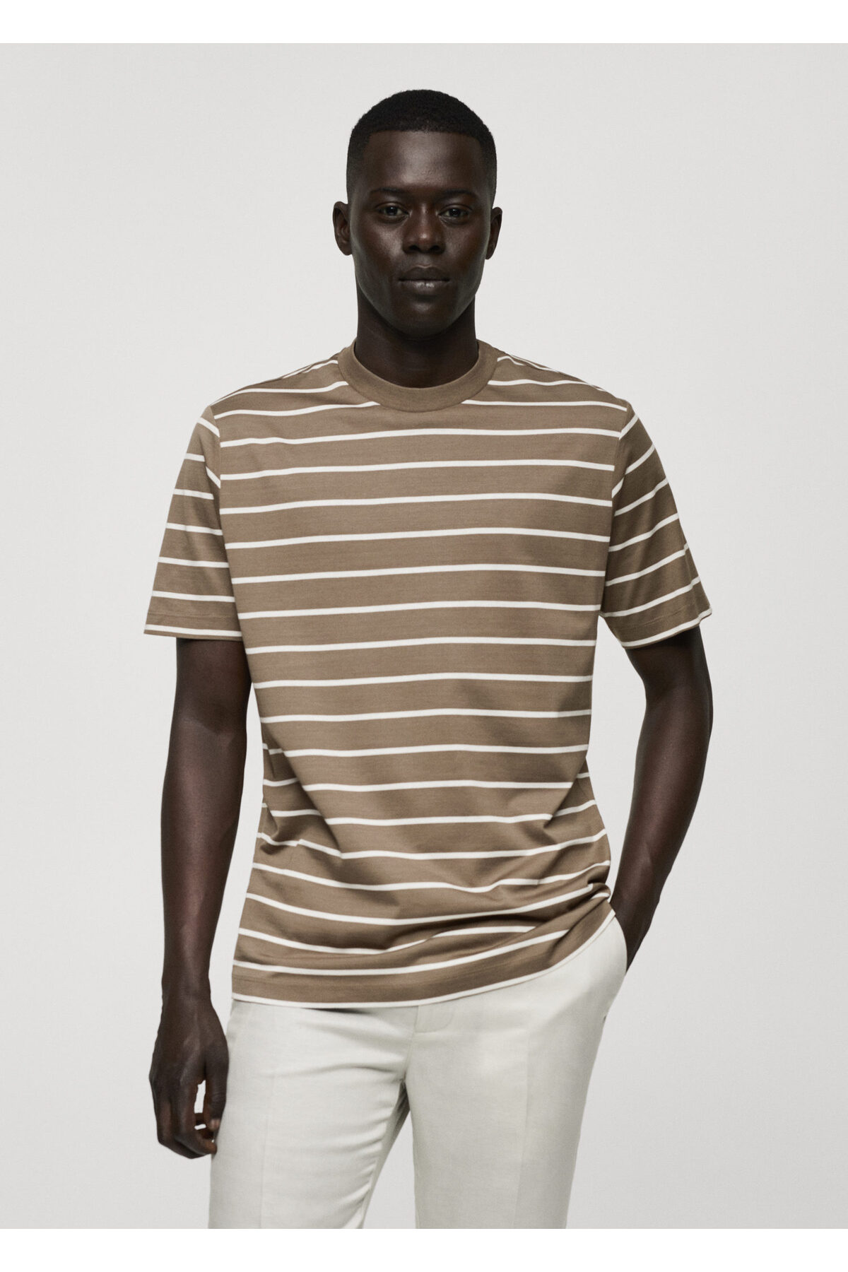 تیشرت مردانه خاکی منگو | 77092537 اورجینال - تصویر 8