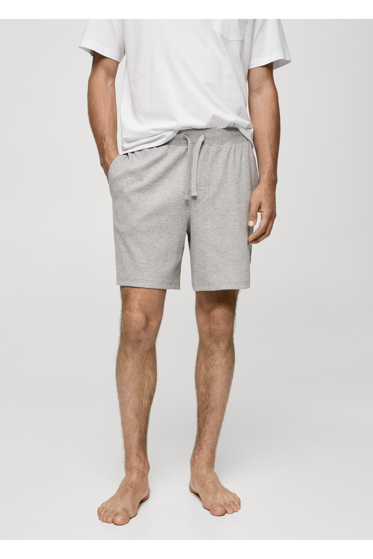 ست پیژامه و لباس خواب MANGO اورجینال مردانه برند مانگو 77050592 White Men's Pajama Set 77050592 - تصویر 4