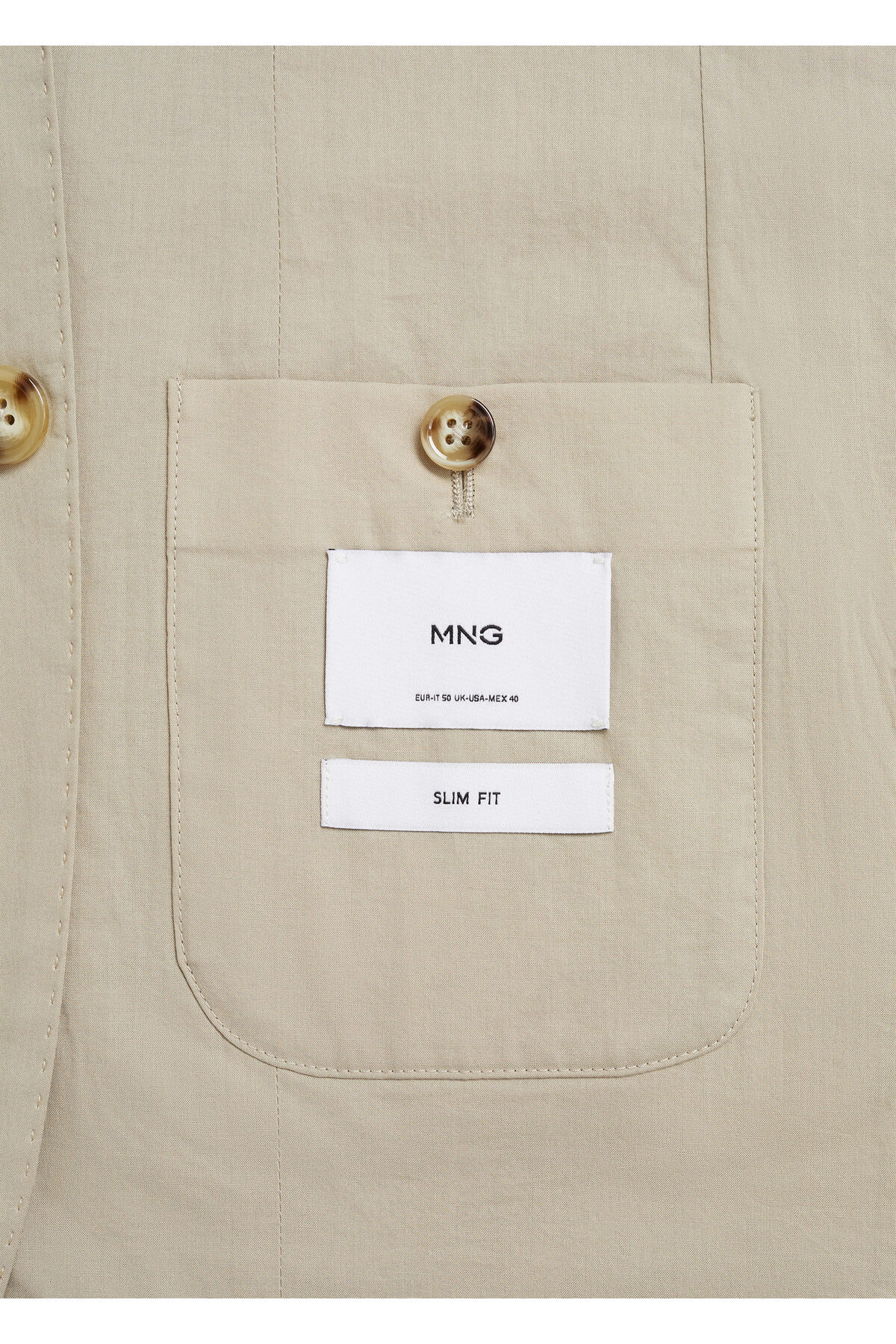 ژاکت مردانه بژ منگو | 77062534 اورجینال - تصویر 3