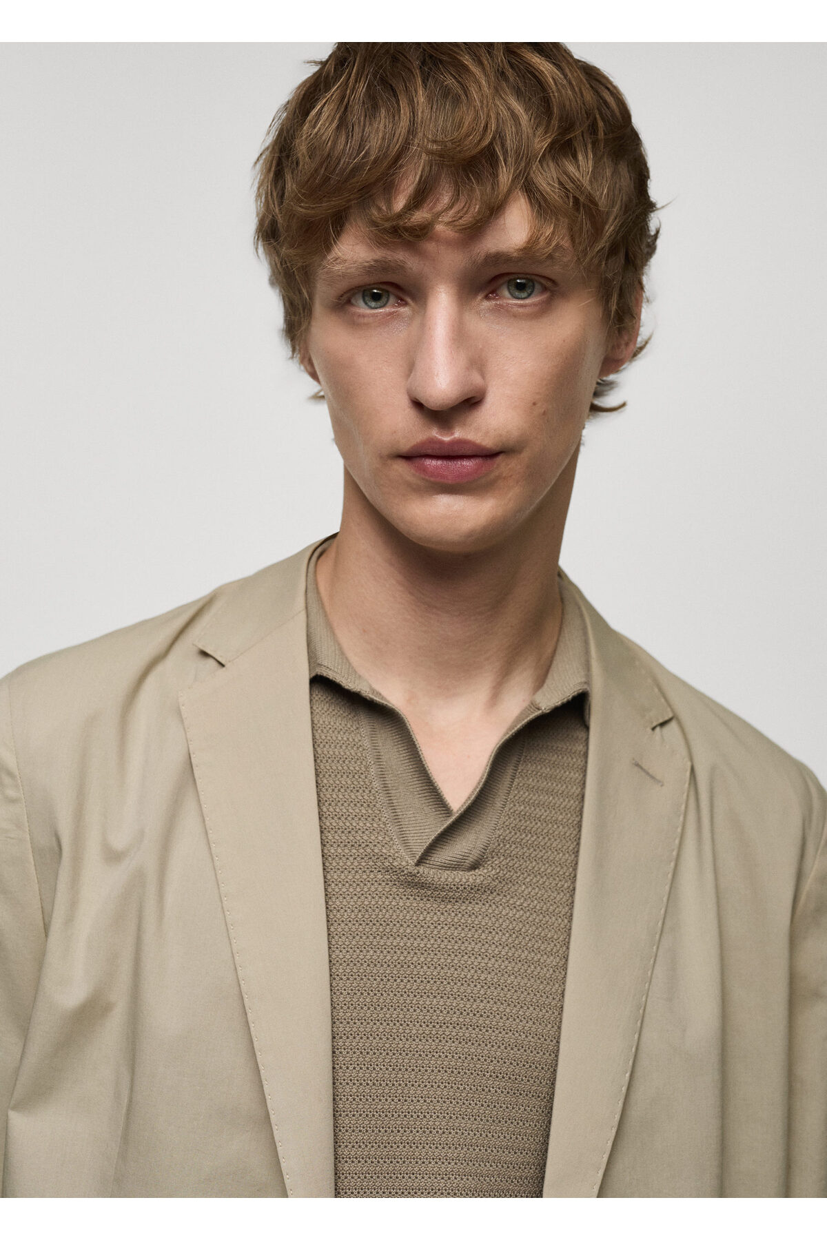 ژاکت مردانه بژ منگو | 77062534 اورجینال - تصویر 4