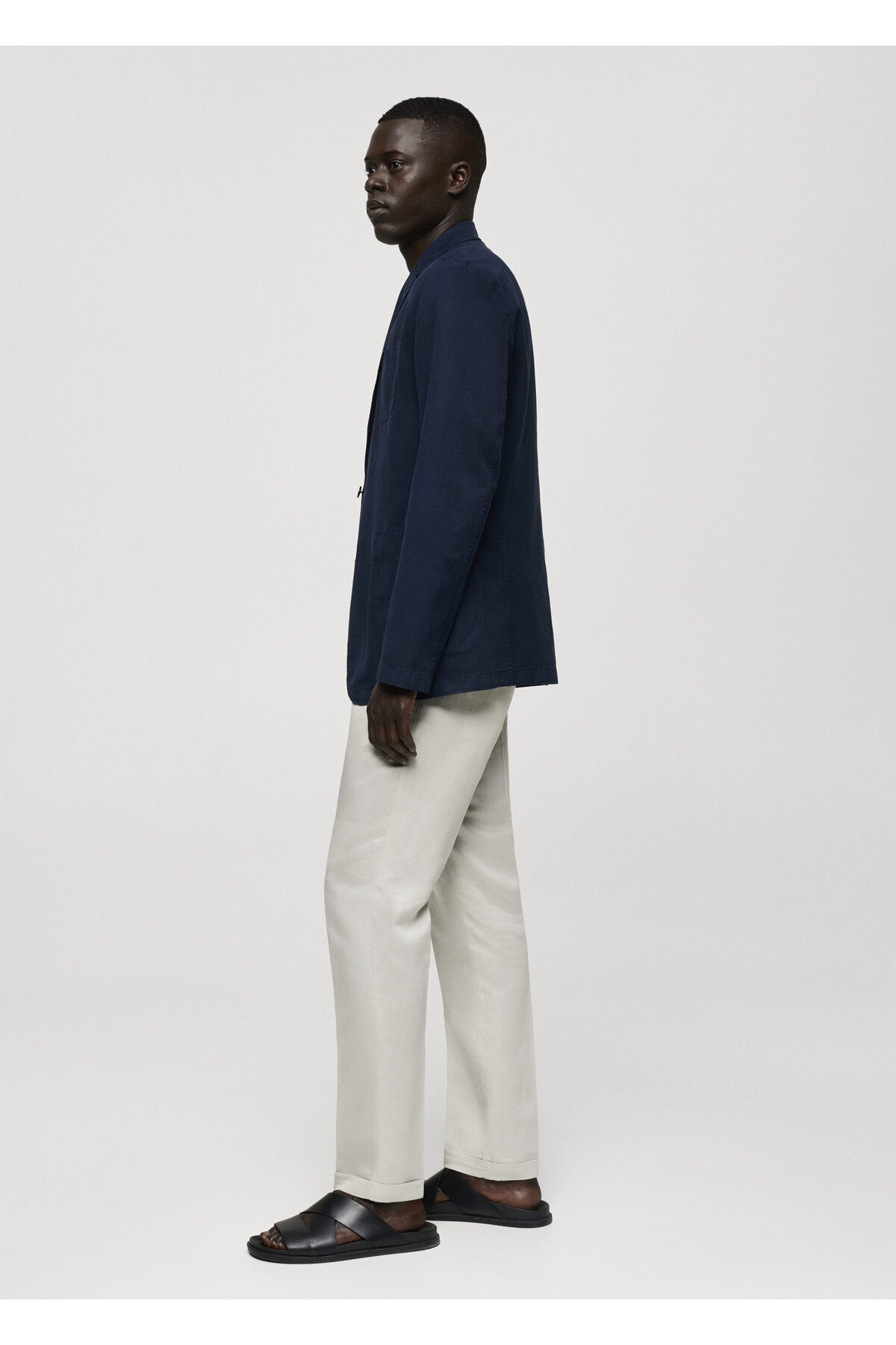 ژاکت مردانه آبی سرمه ای منگو | 77010575 اورجینال - تصویر 5