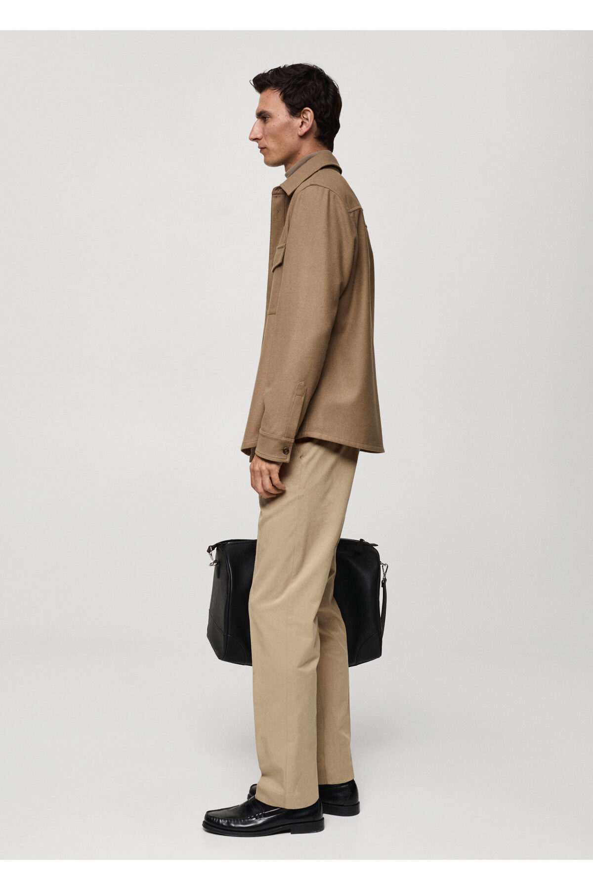 ژاکت مردانه قهوه ای منگو | 77905968 اورجینال - تصویر 7