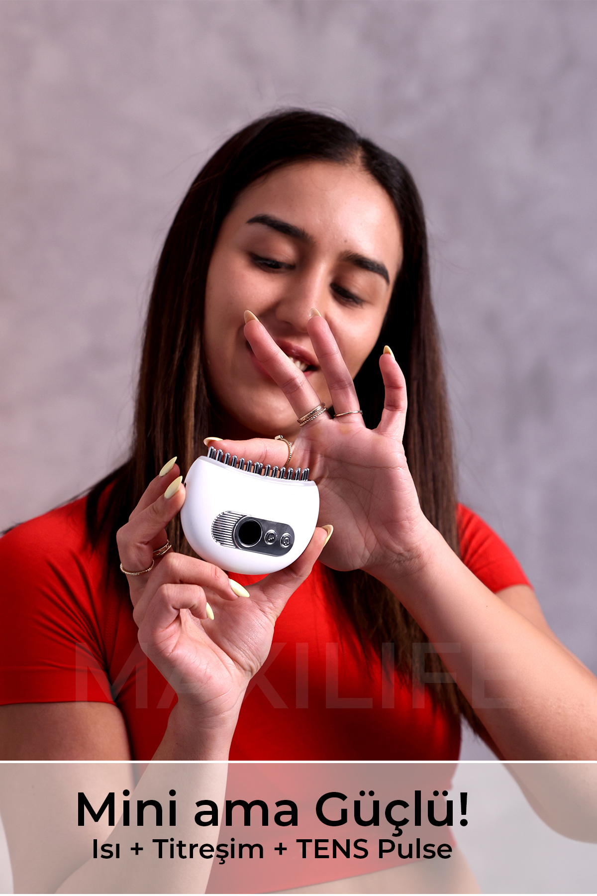 TMJ Masaj Cihazı – Isı, Titreşim ve TENS Pulse Özellikli Şarjlı Mini Masaj Aleti — سفید MX-158 — تصویر 6 از 8