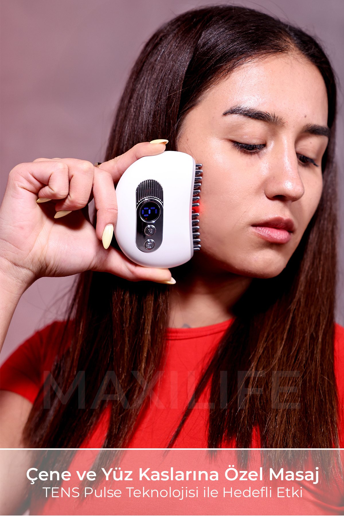 TMJ Masaj Cihazı – Isı, Titreşim ve TENS Pulse Özellikli Şarjlı Mini Masaj Aleti — سفید MX-158 — تصویر 7 از 8