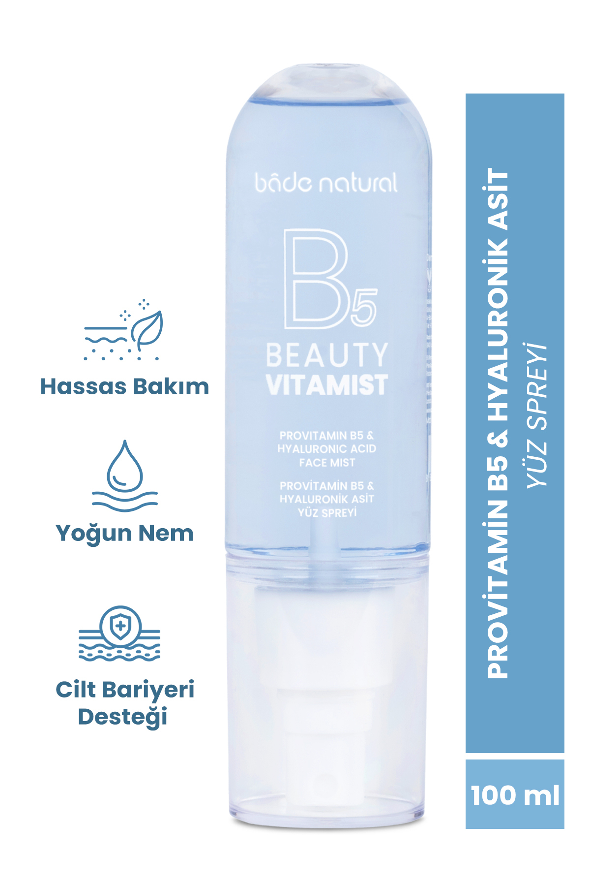 Bade Natural Vitamist Provitamin B5 & Hyaluronik Asit Yüz Spreyi 100 ml