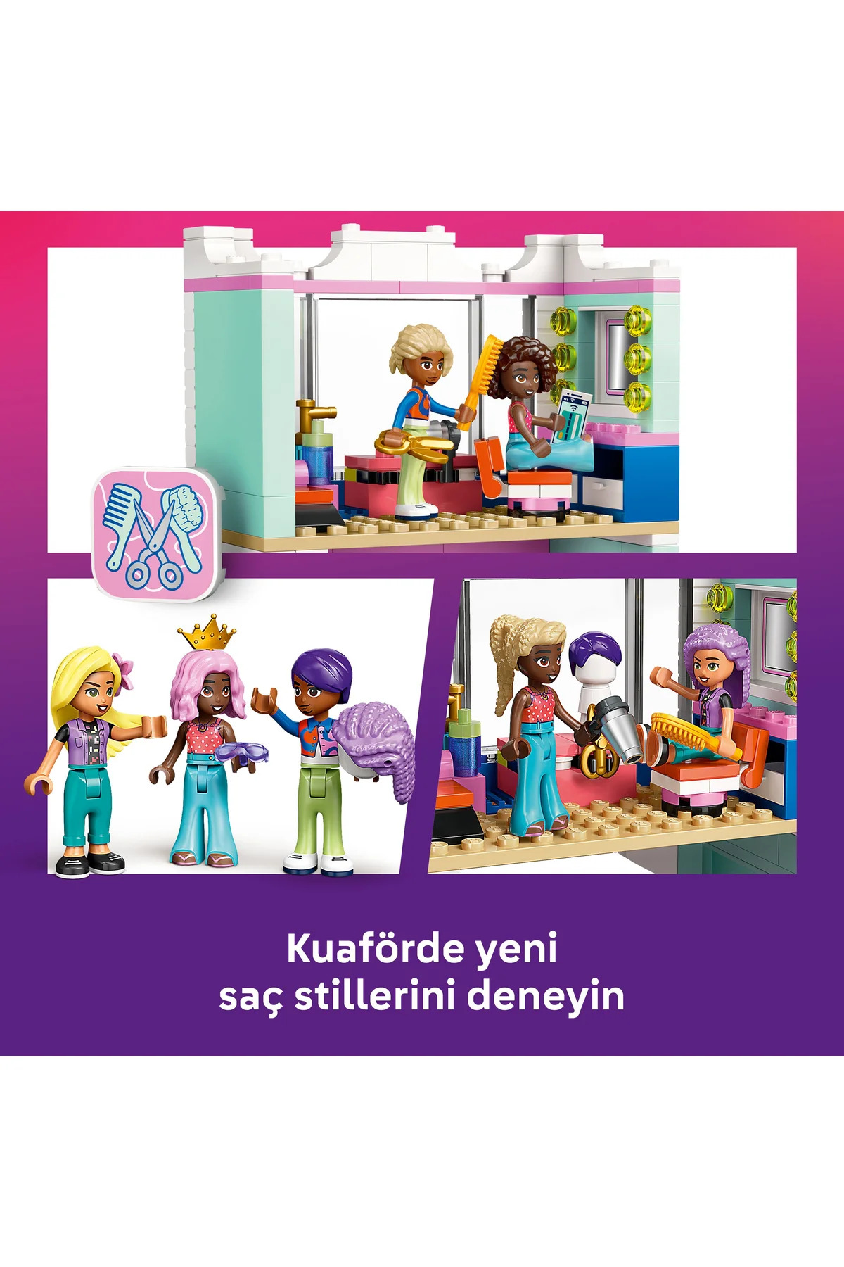 مجموعه ساختنی سالن مو و لوازم جانبی فرندز ®، ۴۲۶۶۲، برای کودکان ۷ سال به بالا (۳۴۷ قطعه)