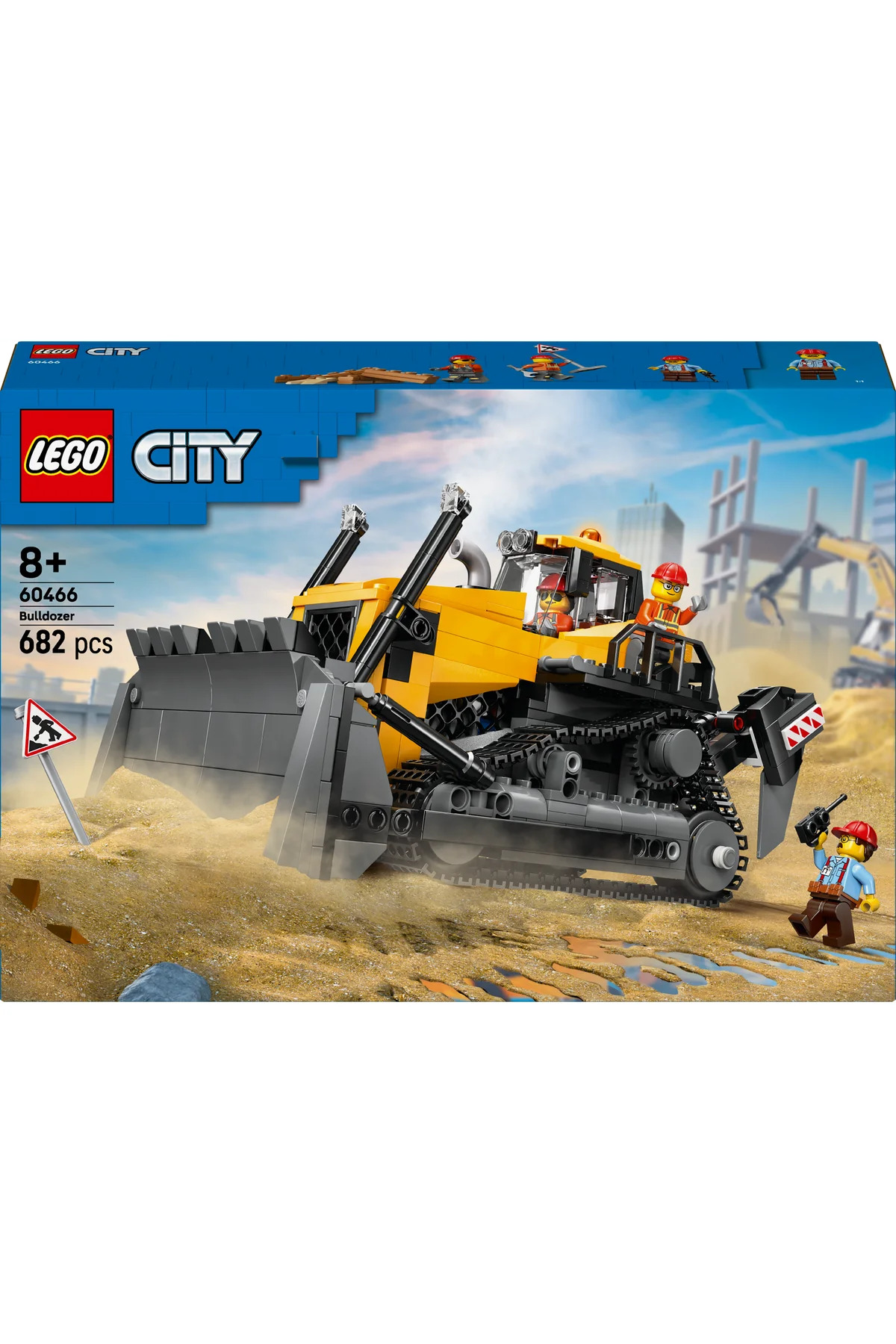 LEGO ® City Sarı Buldozer 60466 - 8+ Çocuklar için Yaratıcı Oyuncak Yapım Seti (682P) fotoğrafı 3 (önizleme)