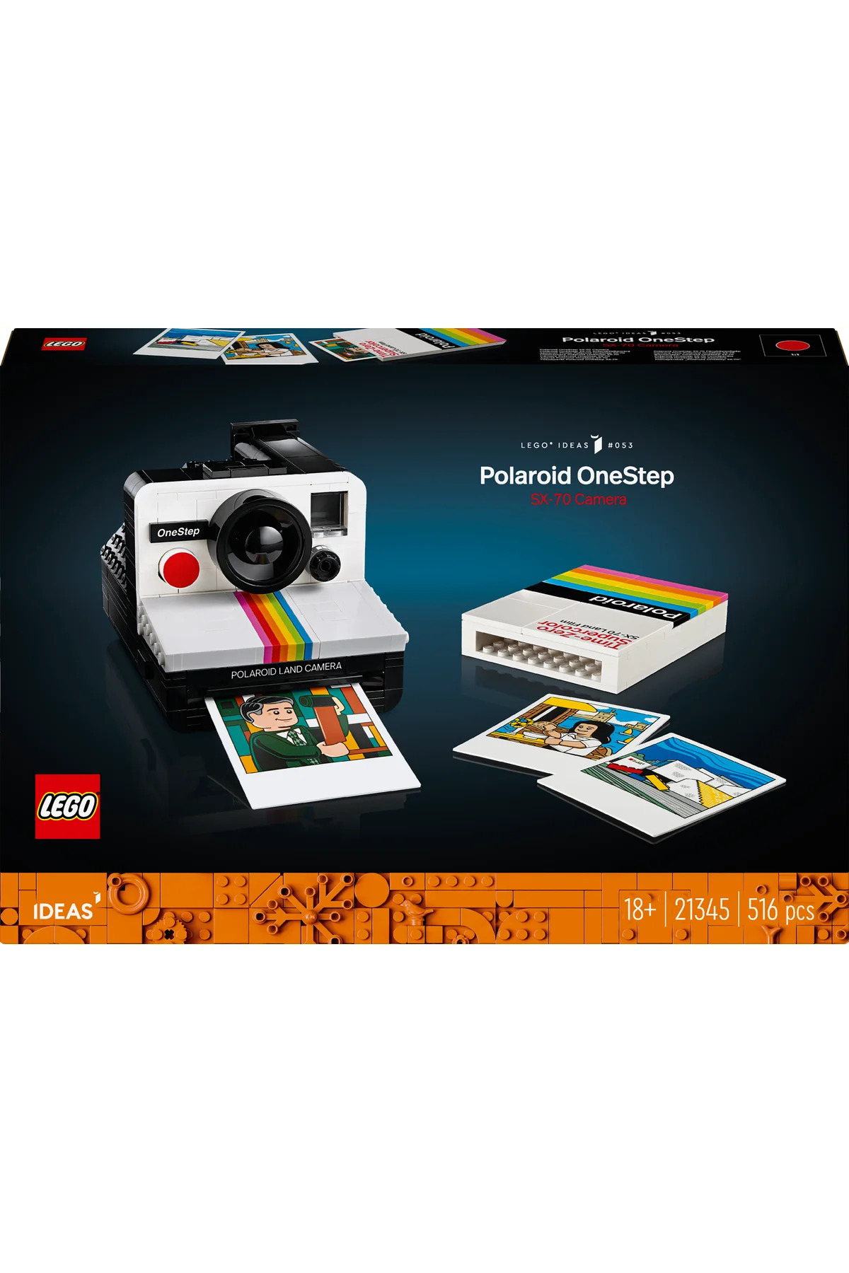 LEGO ® Ideas Polaroid One Step SX-70 Kamera 21345 – Yetişkinler için Yaratıcı Model Yapım Seti (516P) fotoğrafı 3 (önizleme)