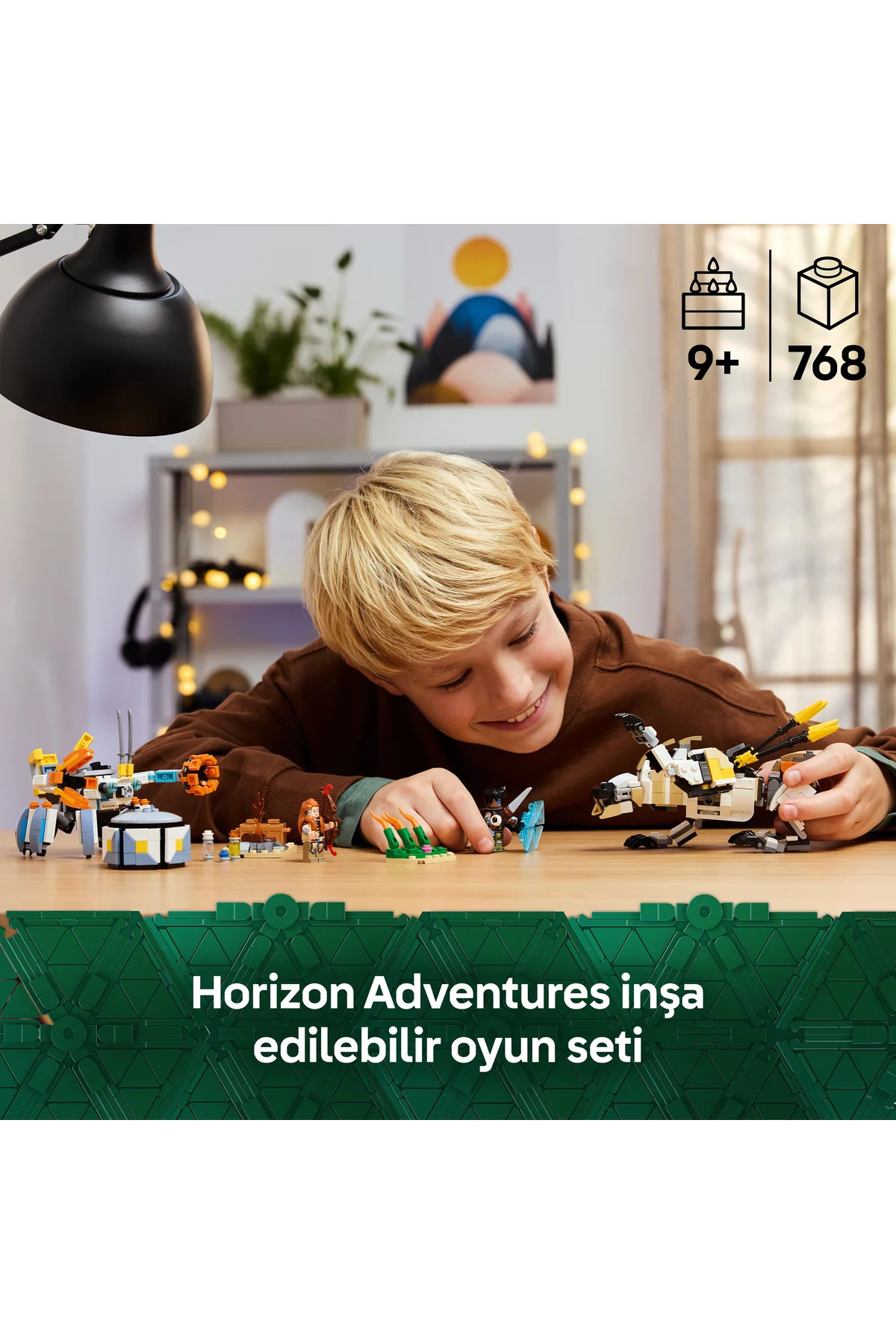 ® Horizon Adventures ™ آلوئ و وارل در مقابل فلز جمجمه و تیغ‌دندان ۷۷۰۳۷- ۹+ ست اسباب‌بازی (۷۶۸ قطعه)