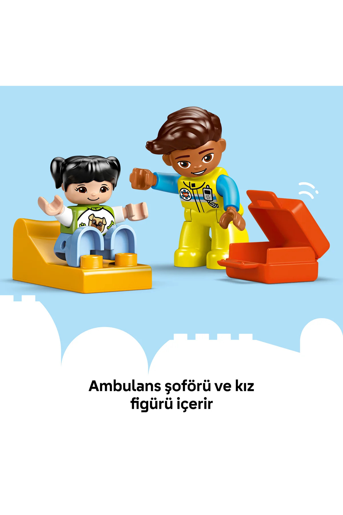 مجموعه ساختنی آمبولانس و راننده دوپلو ۱۰۴۴۷ برای کودکان ۲ سال به بالا (۱۹ تکه)