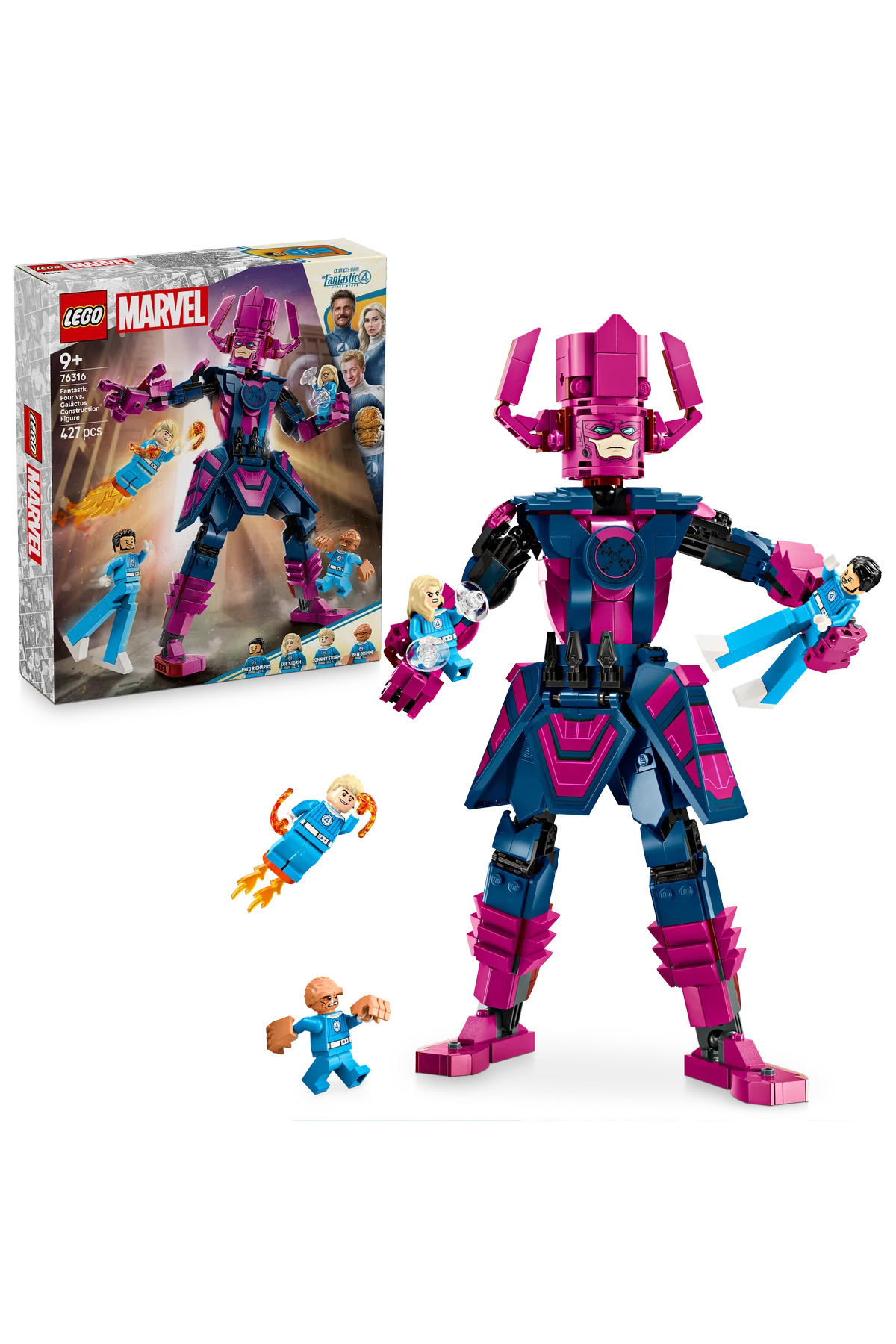 لگو ® ǀ مارول چهار شگفت‌انگیز در مقابل گالاکتوس، فیگور ساختمانی ۷۶۳۱۶ - مجموعه اسباب‌بازی ساختمانی ۹+ (۴۲۷P)