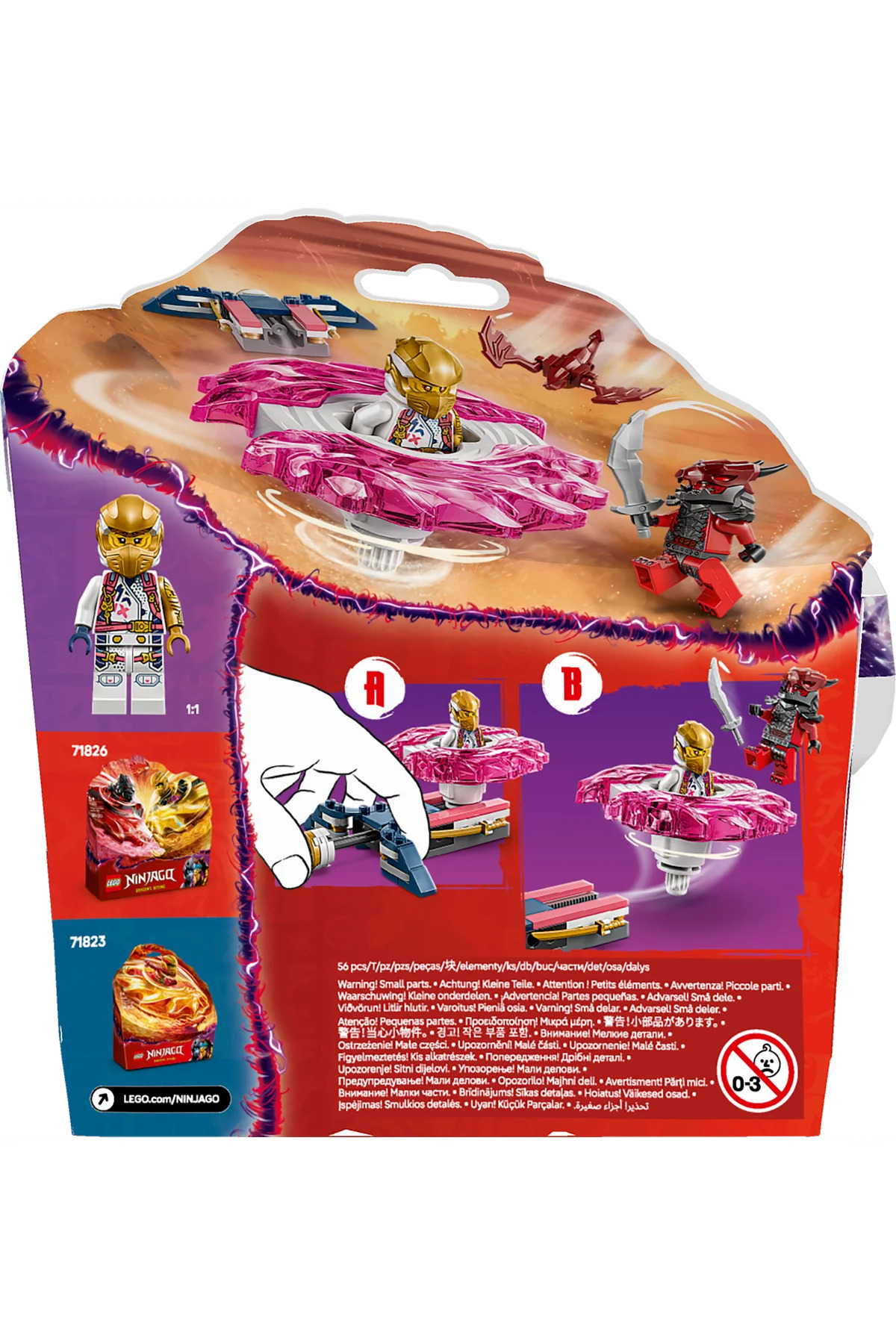 ® NINJAGO® سِت اسباببازی اکشن اسپینجیتسو چرخان اژدهای سُرا ۷۱۸۲۴