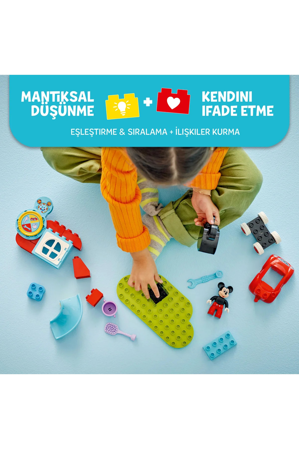 LEGO ® DUPLO® | Disney Mickey Fare’nin Kulüp Evi ve Arabası 10454 - 2+ Eğitici Oyuncak Yapım Seti (27P) fotoğrafı 6 (önizleme)