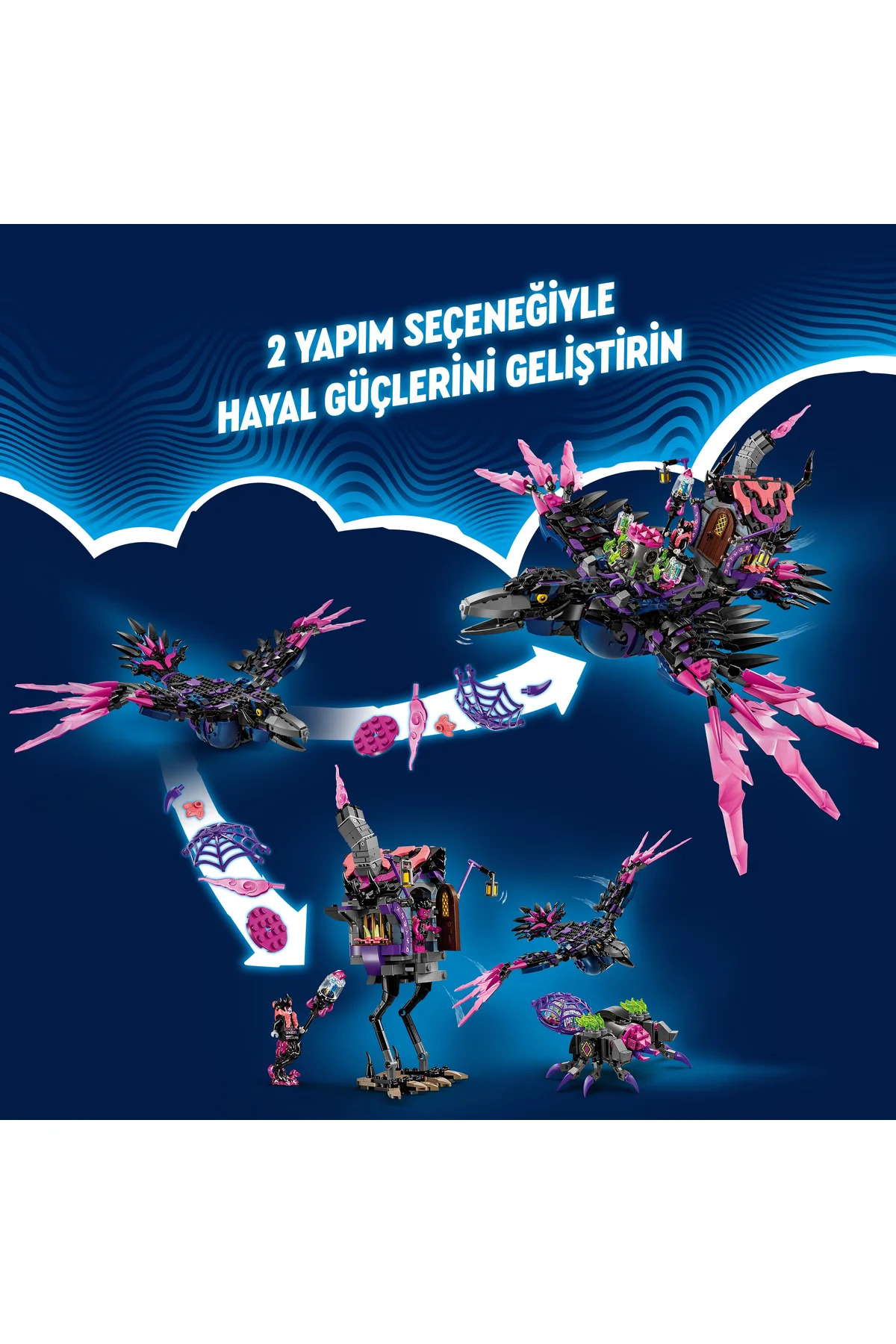 ® Dreamzzz ™ Never Witch’s Midnight Raven 71478 – مجموعه ساختنی اسباب‌بازی خلاقانه برای سنین ۹ سال به بالا (۱۲۰۳ قطعه)