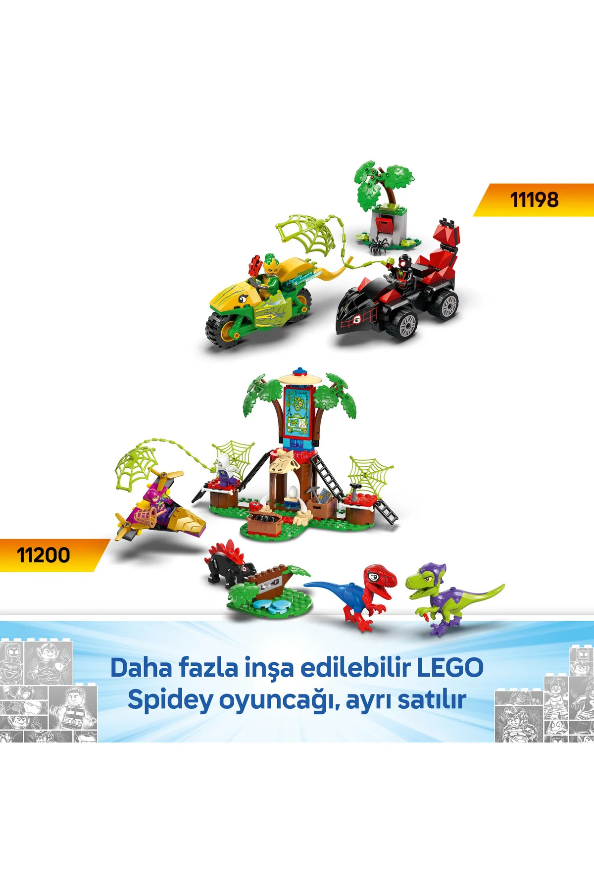 ® مجموعه ساختنی مارول اسپایدی و دوستان شگفت‌انگیزش ۱۱۱۹۹ برای کودکان ۴ سال به بالا (۱۳۶ قطعه)