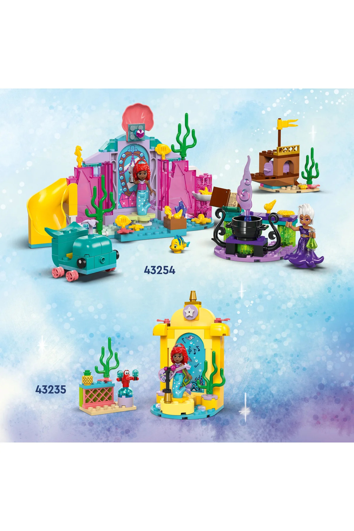 ® ǀ مجموعه ساختنی غار کریستالی پری دریایی دیزنی آریل ۴۳۲۵۴ برای کودکان ۴+ سال (۱۴۱ قطعه)