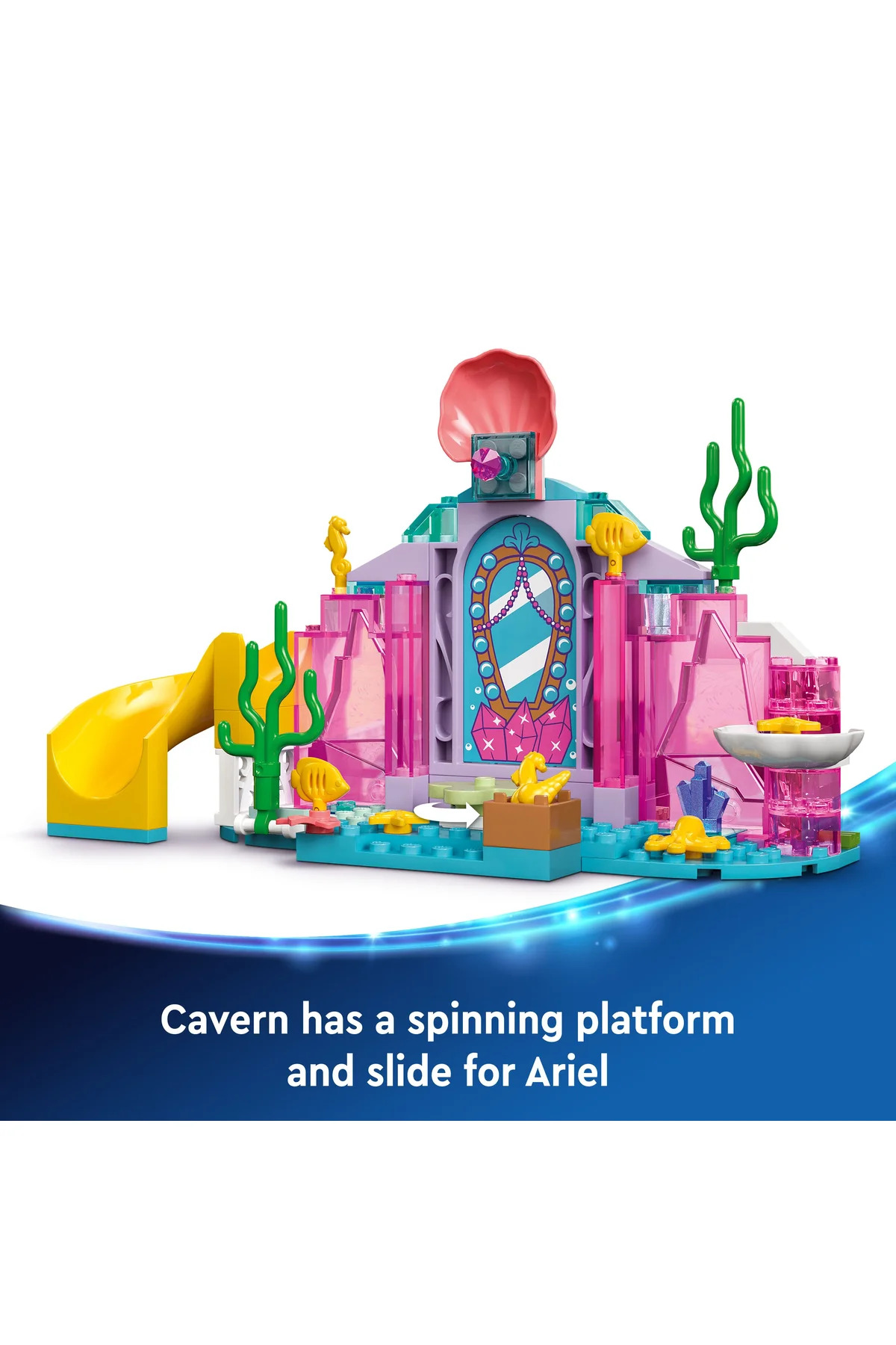 ® ǀ مجموعه ساختنی غار کریستالی پری دریایی دیزنی آریل ۴۳۲۵۴ برای کودکان ۴+ سال (۱۴۱ قطعه)