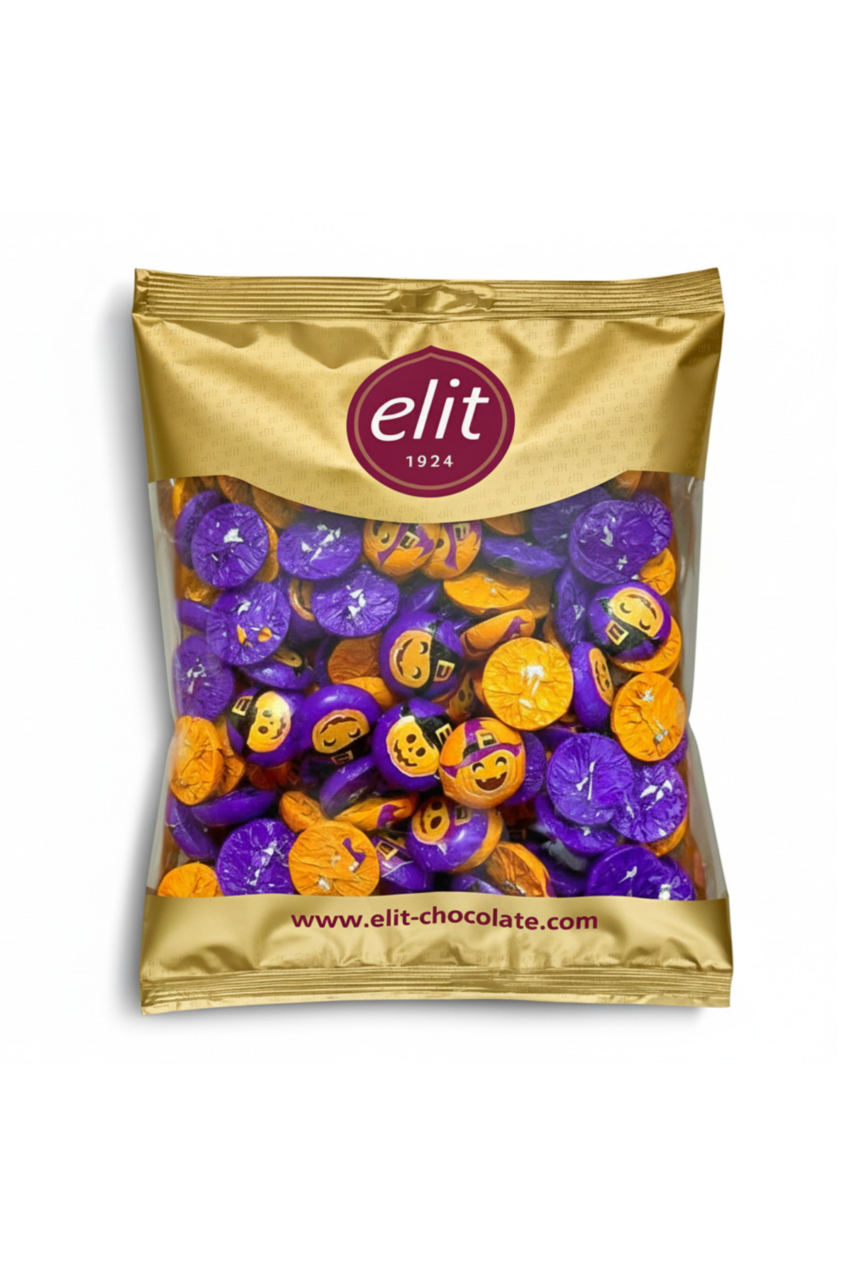 Elit Çikolata Halloween Emoji Sütlü Çikolata 1kg Glutensiz