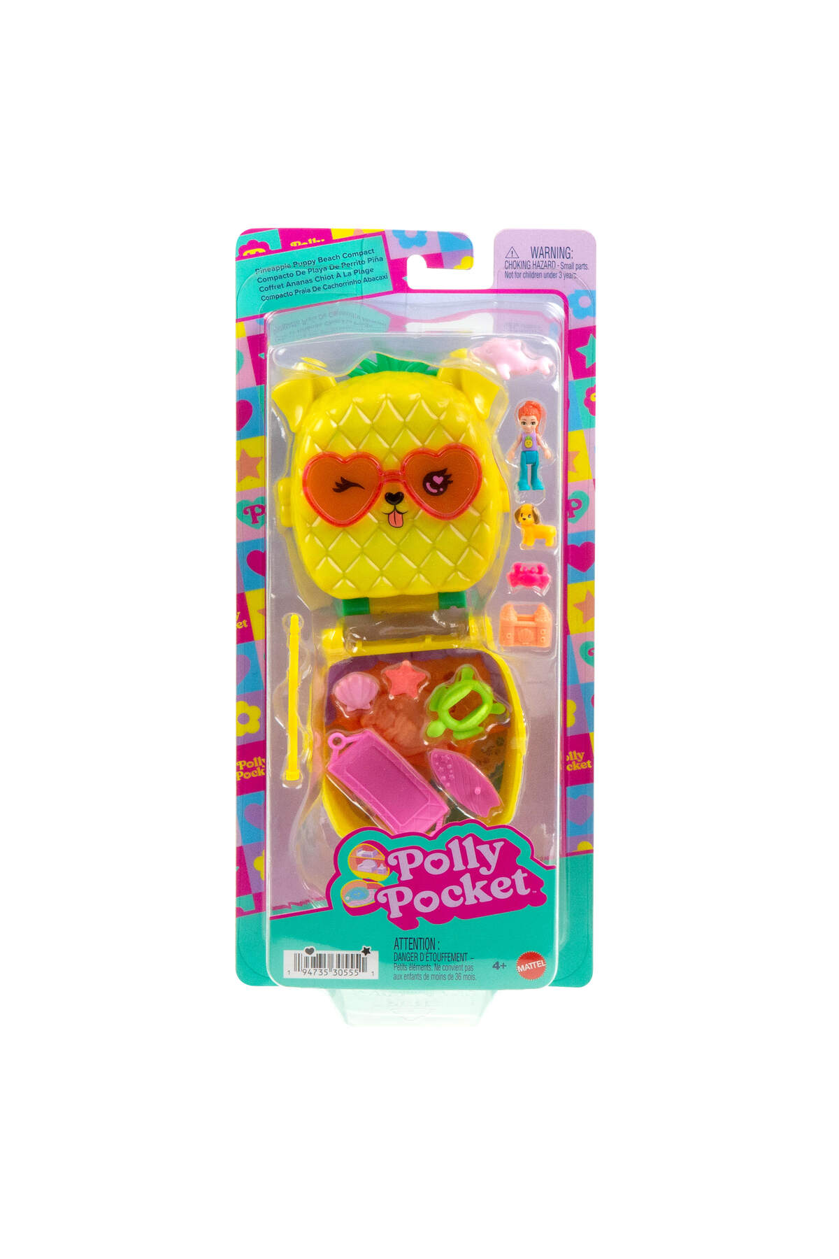 Polly Pocket Ananas Köpekçik Plajı Mini Oyun Seti JFV00