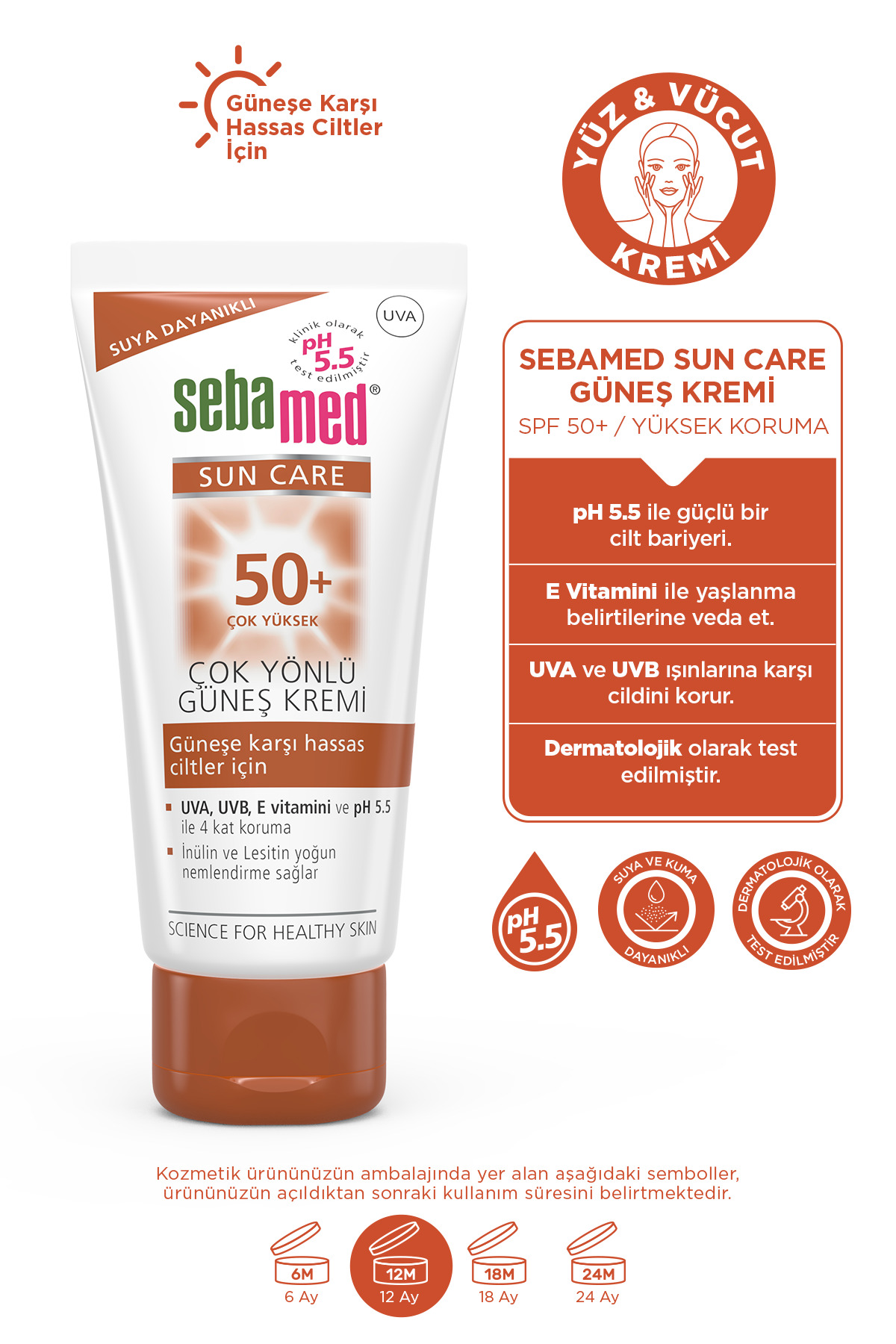 Cilt Bakım Yağı 125 ml ve Güneş Kremi SPF 50+ 50 ml Çatlak Karşıtı Nemlendirici Yüksek Koruma Seti — SET.SBMD.16 — تصویر 5 از 10