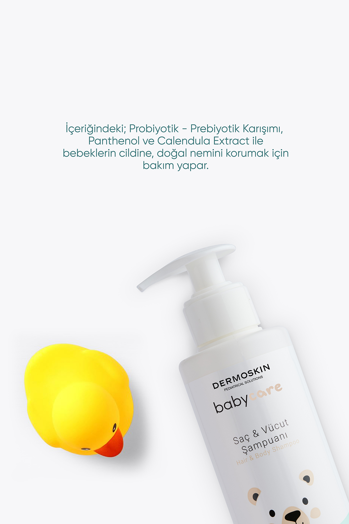 Dermoskin Bitkisel Bebek Saç ve Vücut Şampuanı | Probiyotikli Koruma Sistemi 230 ml fotoğrafı 4 (önizleme)