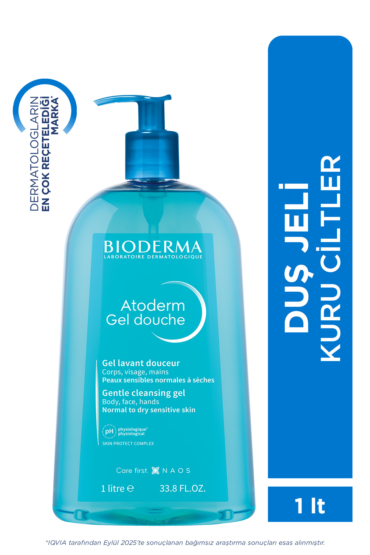 Bioderma Atoderm Shower Gel Aile Boyu Kuru Ciltler için Nemlendirici Duş Jeli Bebek Çocuk Yetişkin 1 Lt