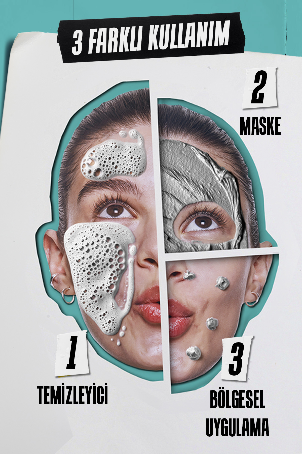 Blemish-Targeting Sivilce Karşıtı 3’ü 1 Arada Maske, Bölgesel Bakım & Temizleyici 125 ml — S5893801 — تصویر 7 از 8