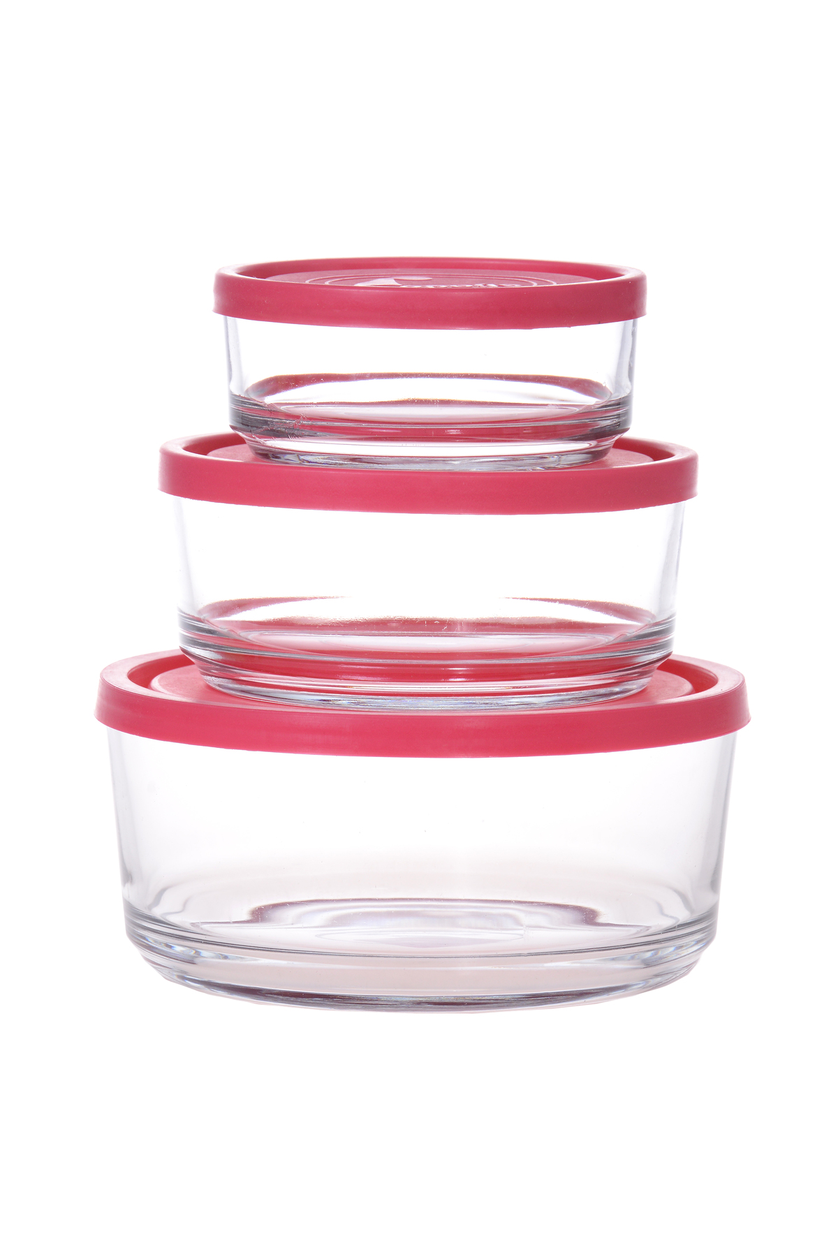 Eljado 3 darabos kerek tepsi készlet Eljado, rózsaszín, üveg