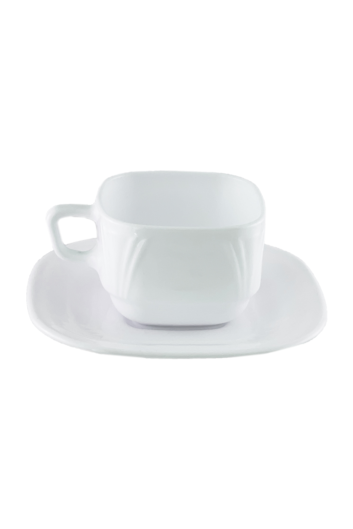 Eljado Dinova fehér opál kávéskészlet 12 darabos, 220 ml, négyzet alakú