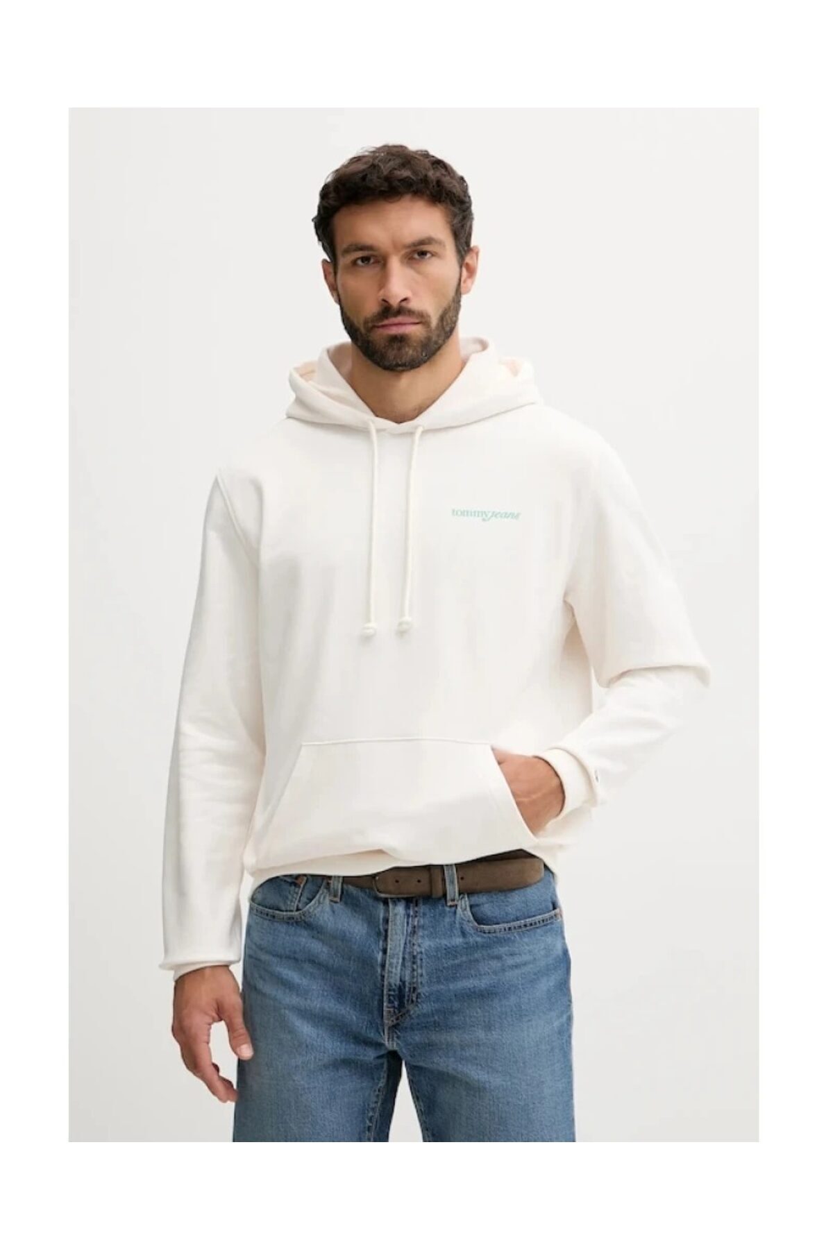 سویشرت مردانه سفید تامی هیلفیگرTommy Hilfiger | DM0DM22112 اورجینال - تصویر 2