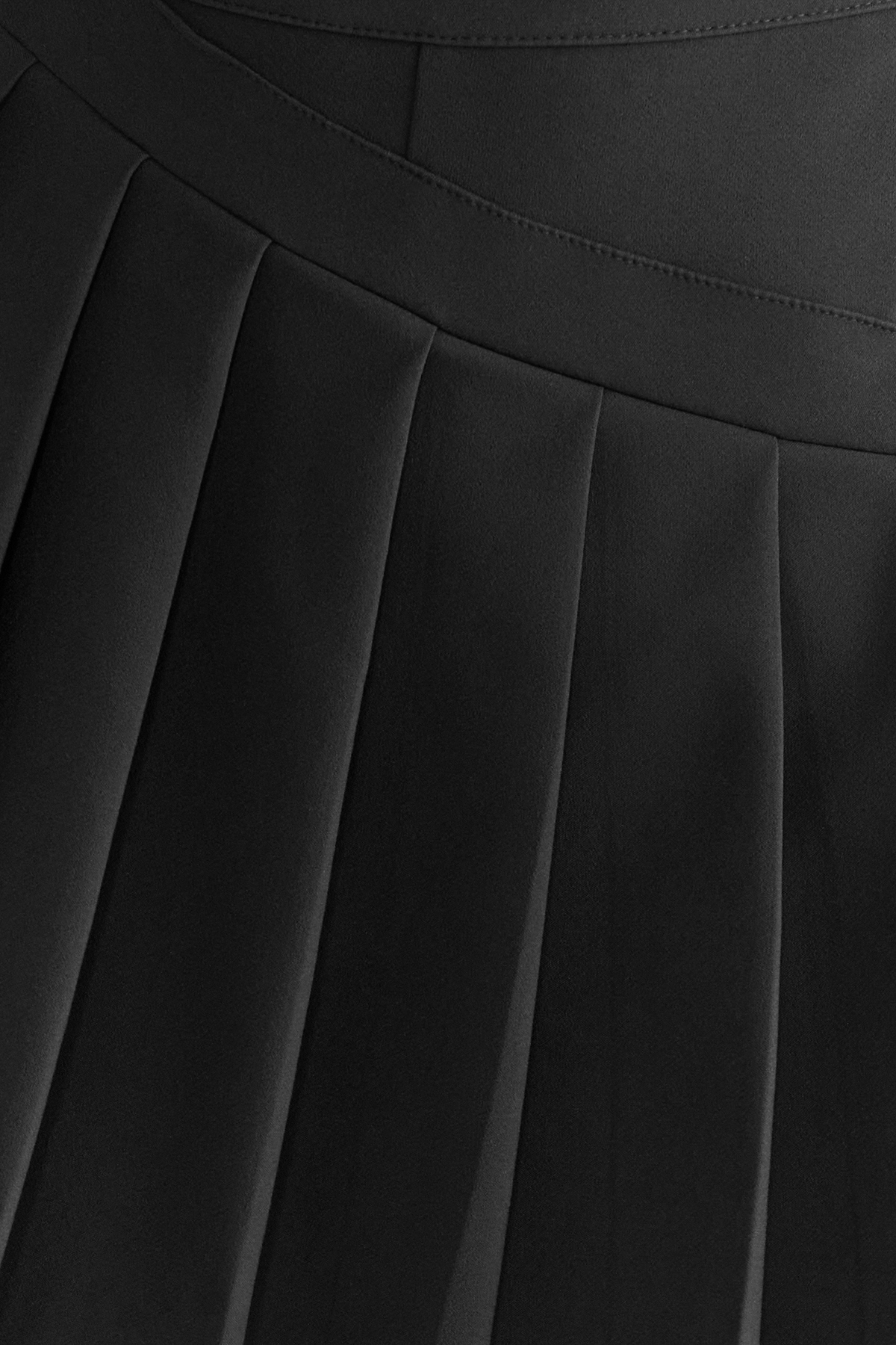 Trendyolmilla  Siyah Pilili Dokuma Şort Etek TWOAW24SR00014 - Görsel 5