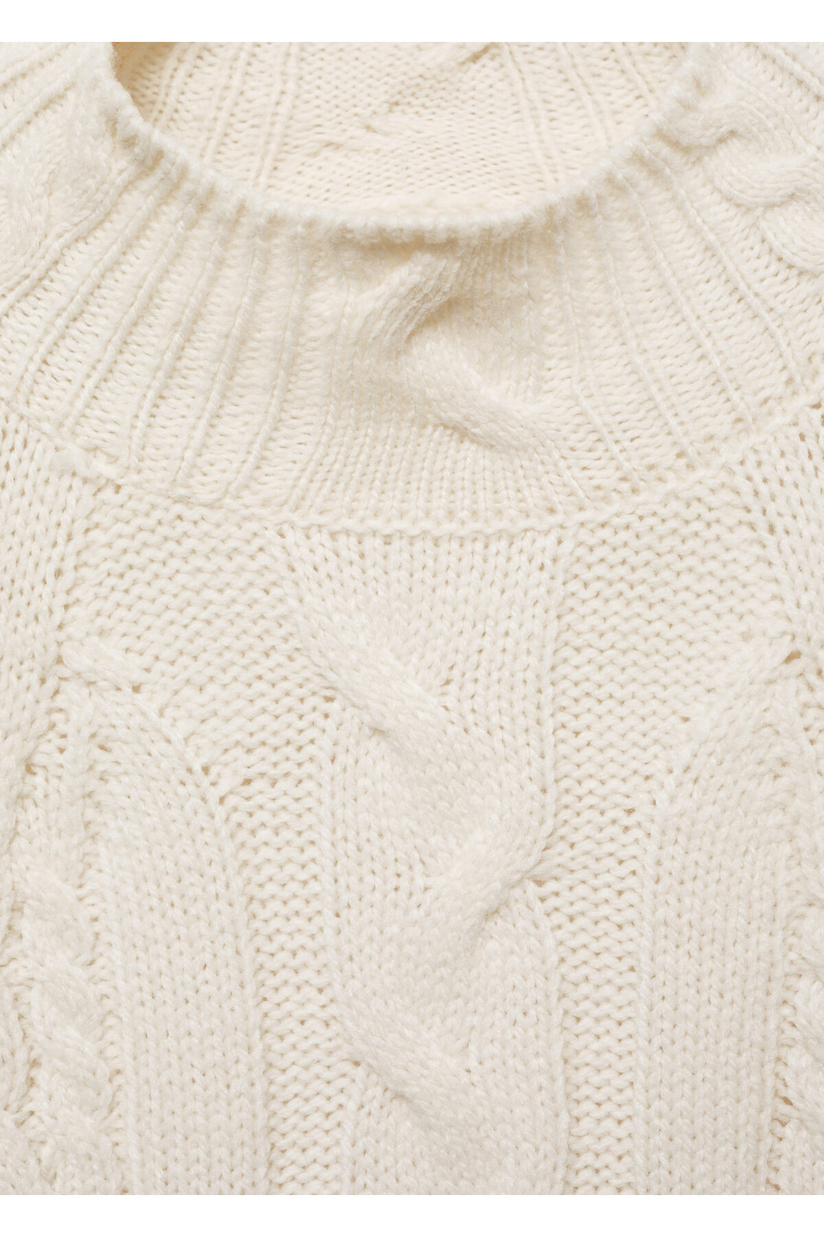 بافت و پلیور زنانه کرم رنگ منگوMANGO | 77009047 اورجینال - تصویر 6